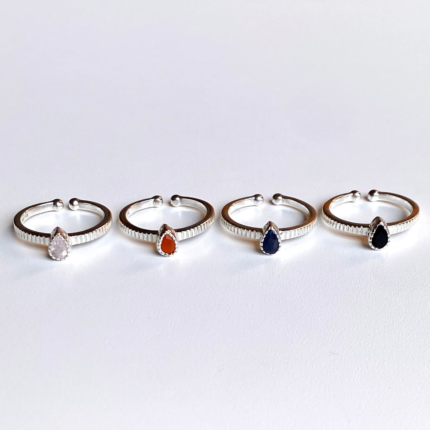 Silver925 petit ring〈drop〉
