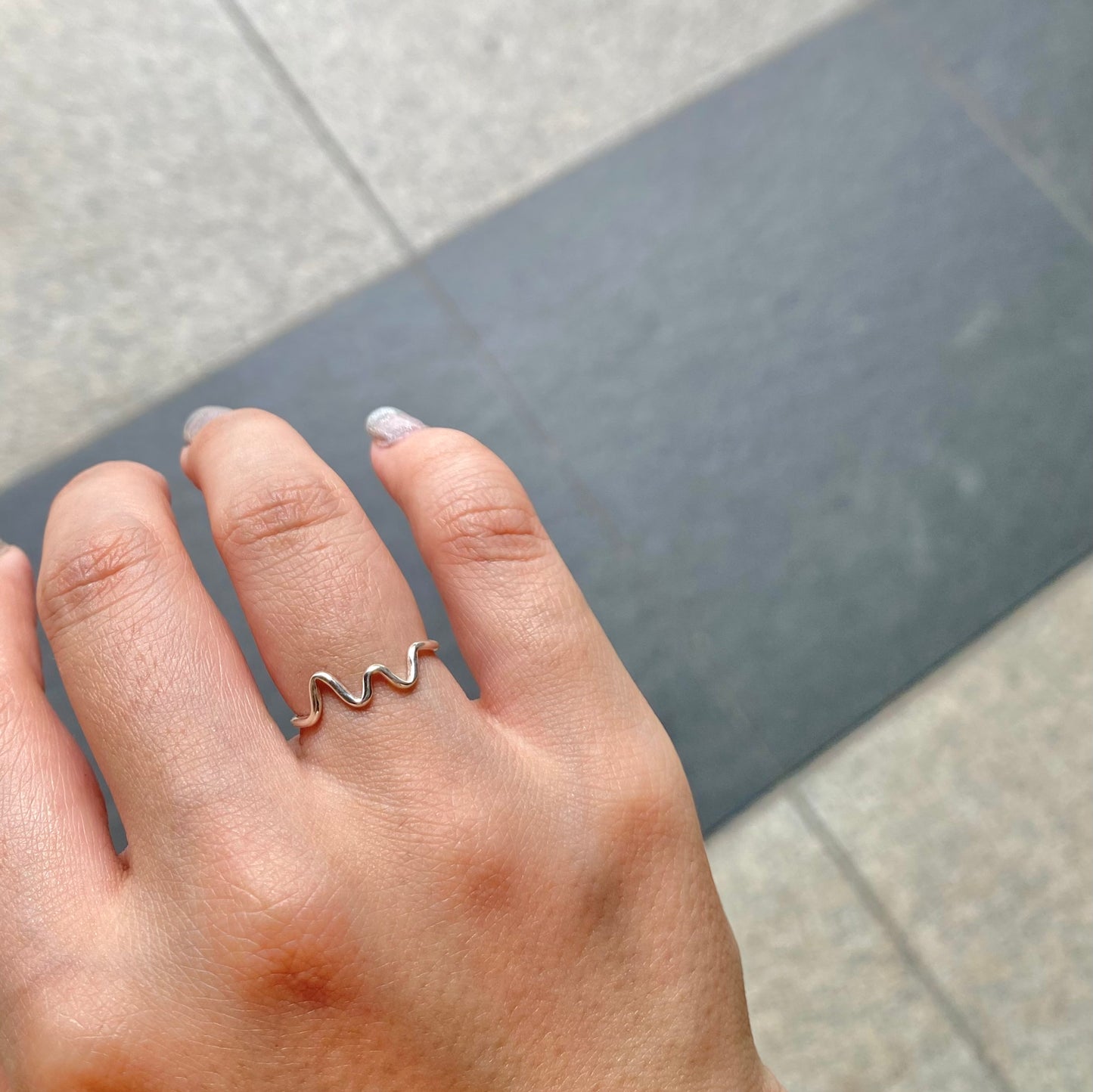 Silver925 plain ring 74