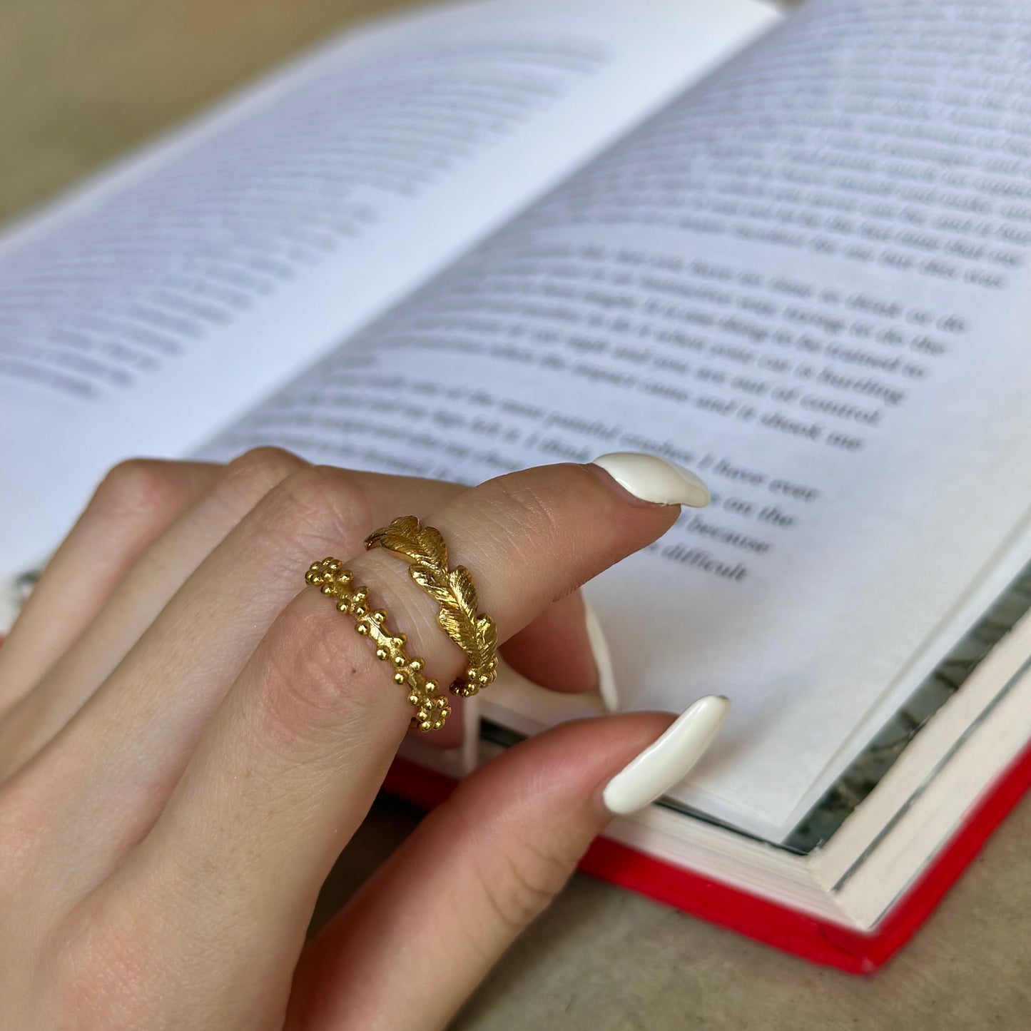 Brass half&half ring