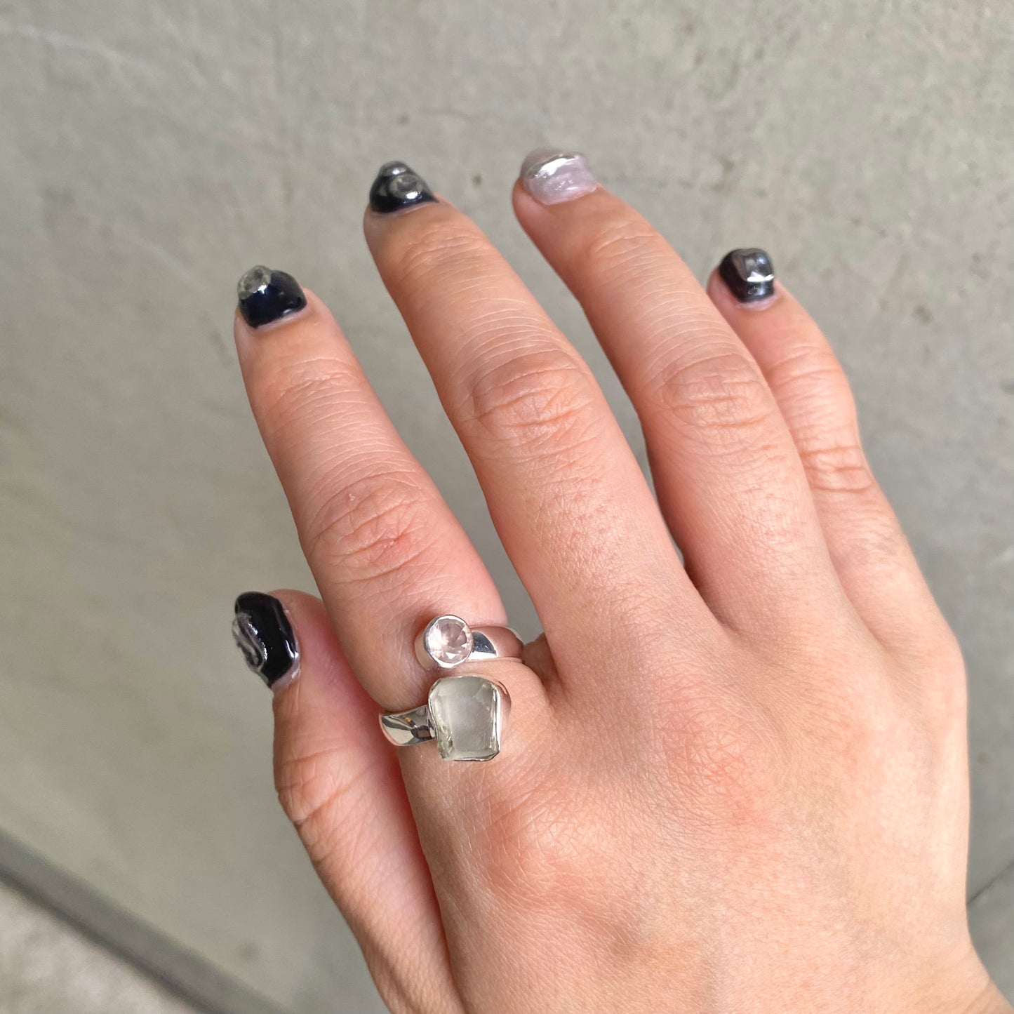 Silver925 2stone ring 15