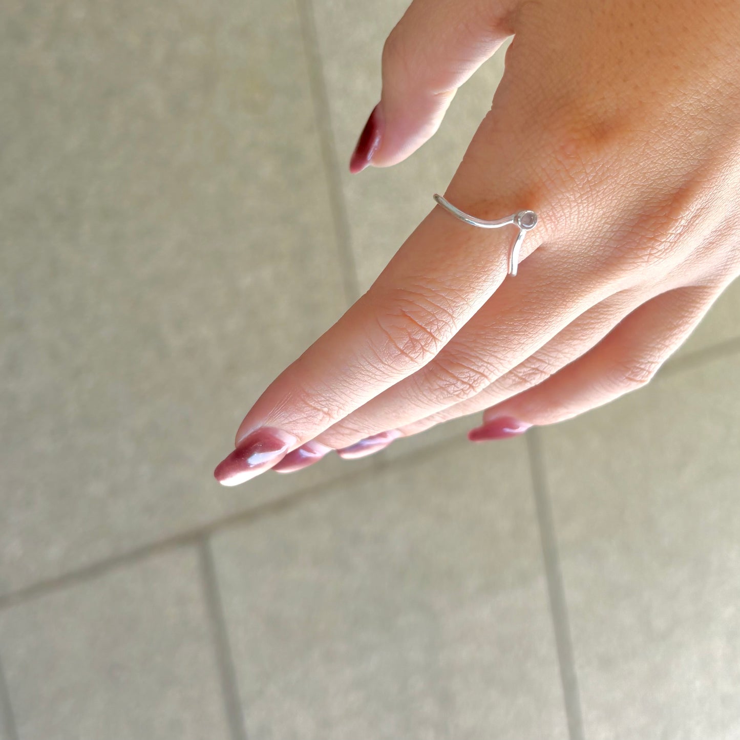 Silver925 V design ring 2