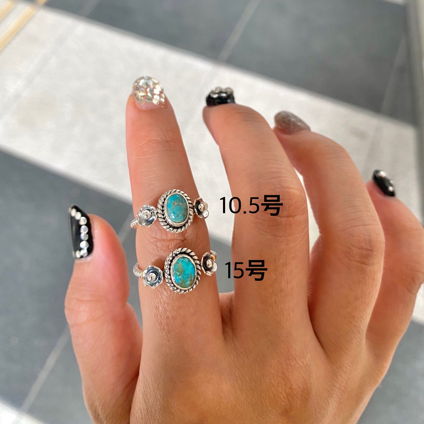 Flower design ring 9