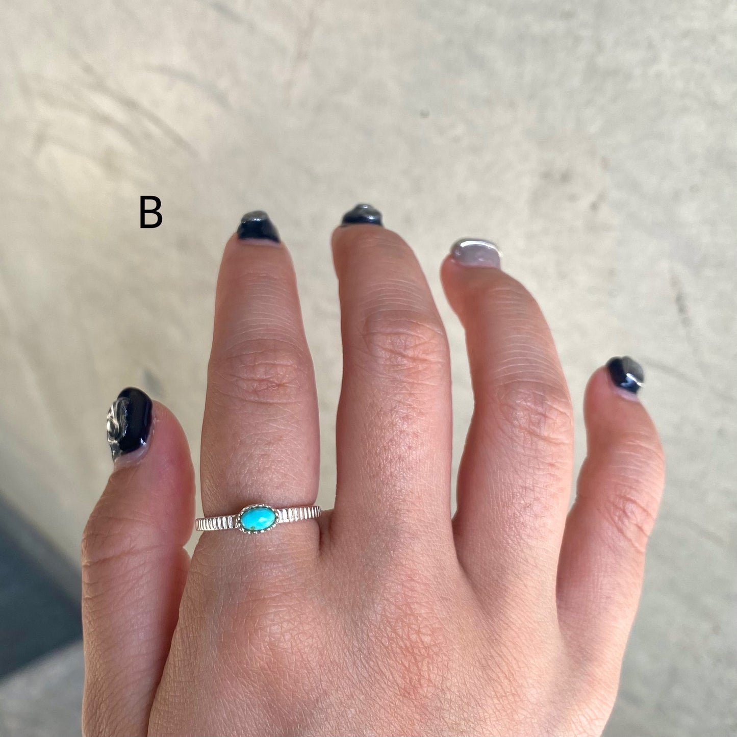Silver925 petit ring〈blue〉