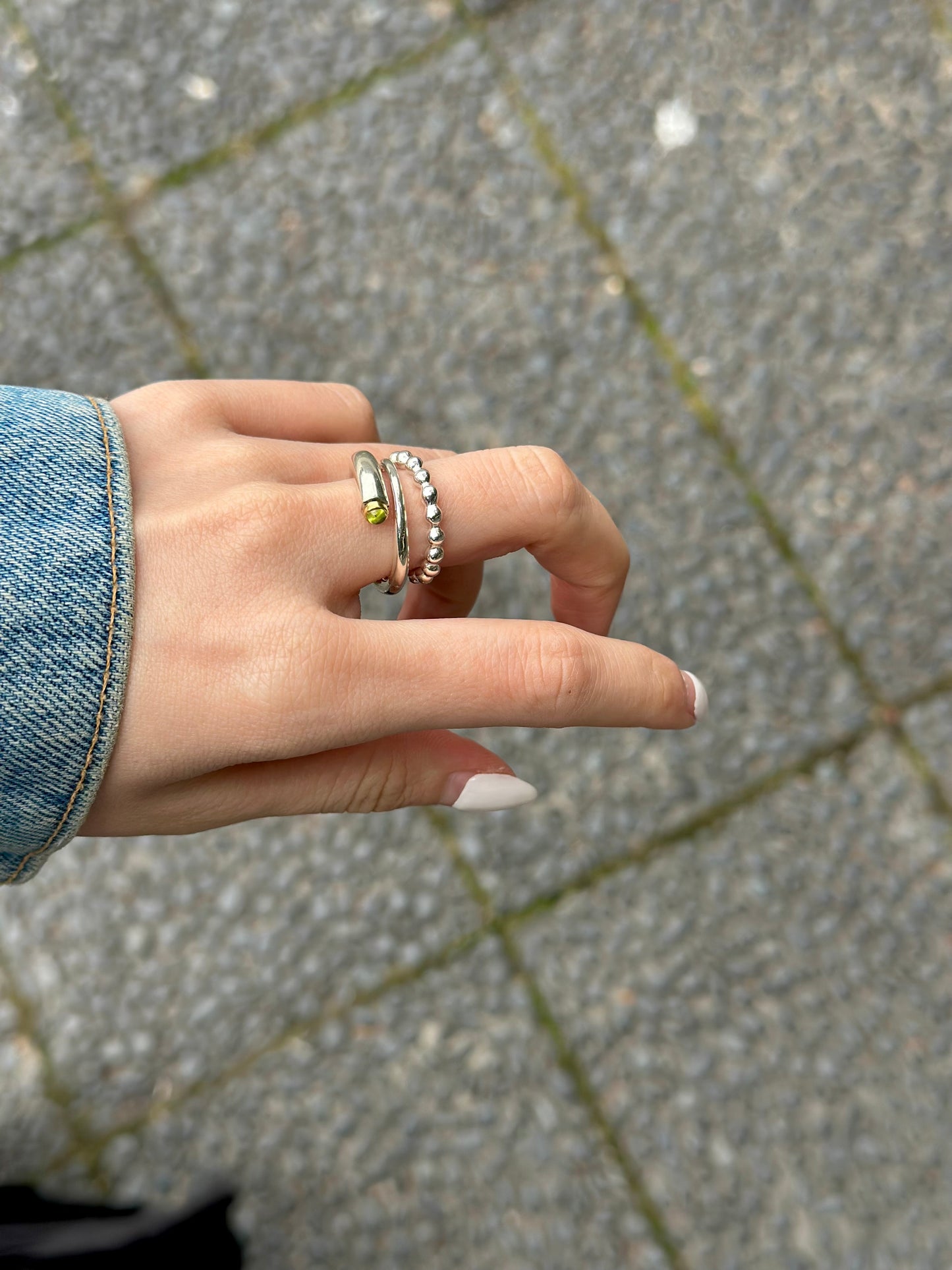 Silver925 × Brass design ring 1