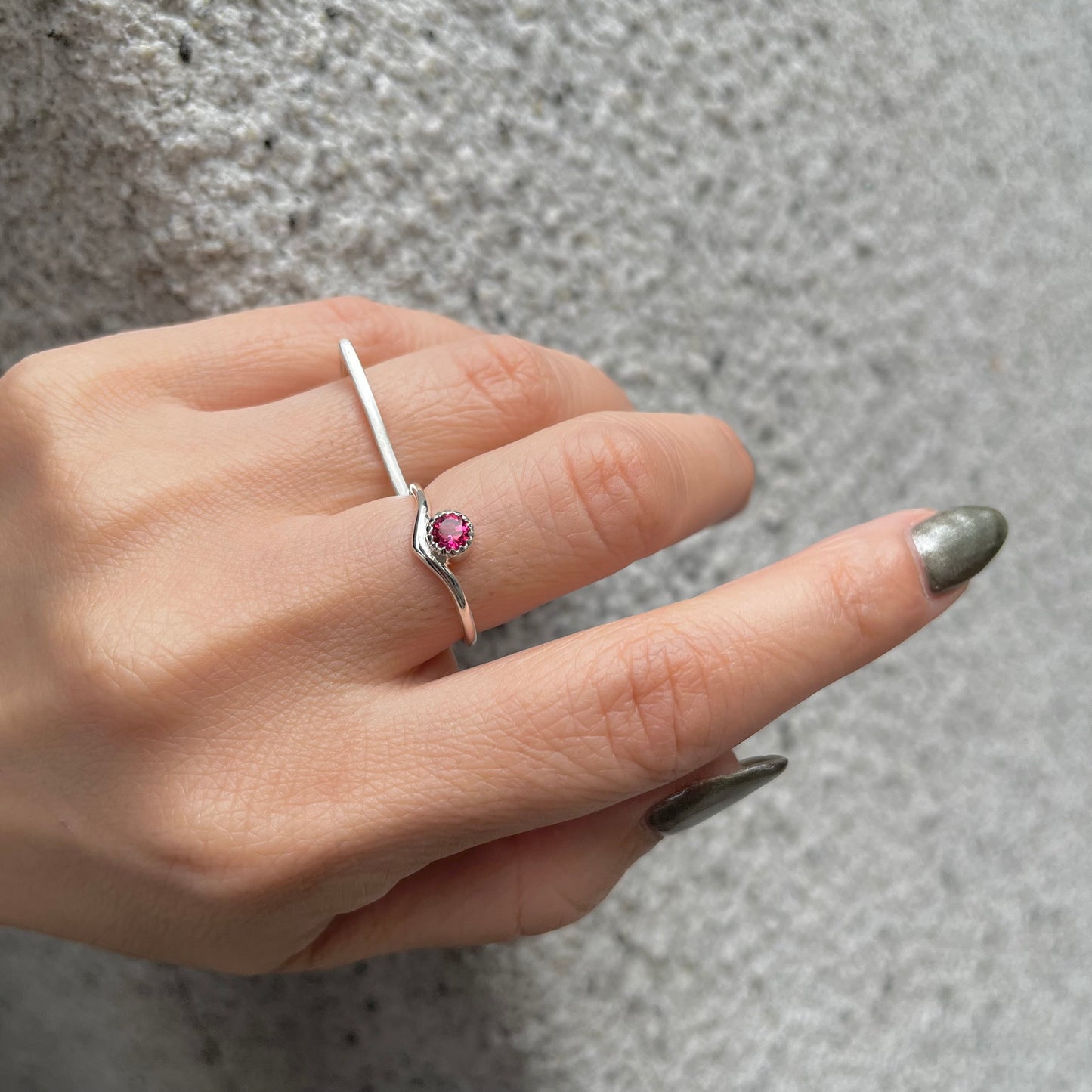 Silver925 V design ring 5