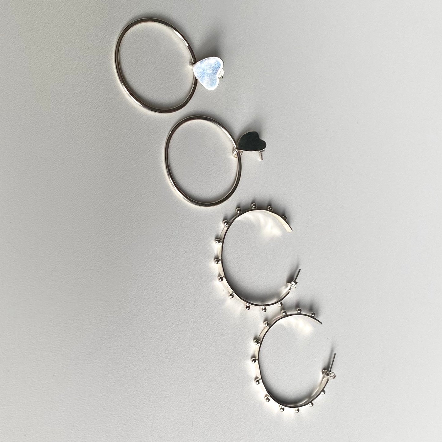 Silver925 plain pierce 4