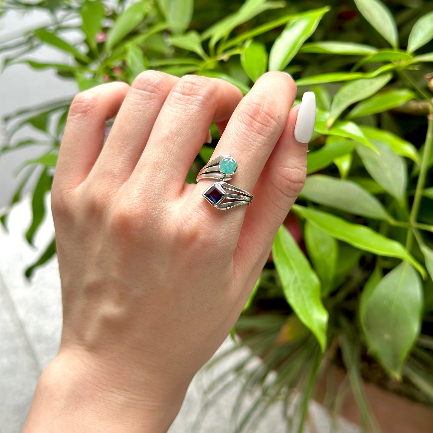 Silver925 2stone ring 13