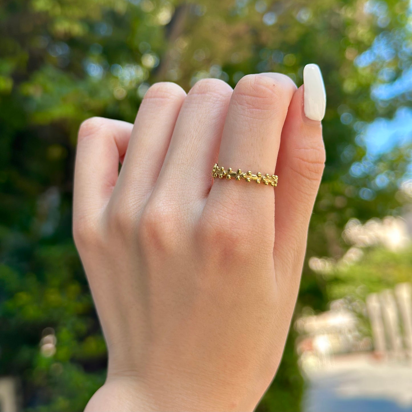 Brass half&half ring
