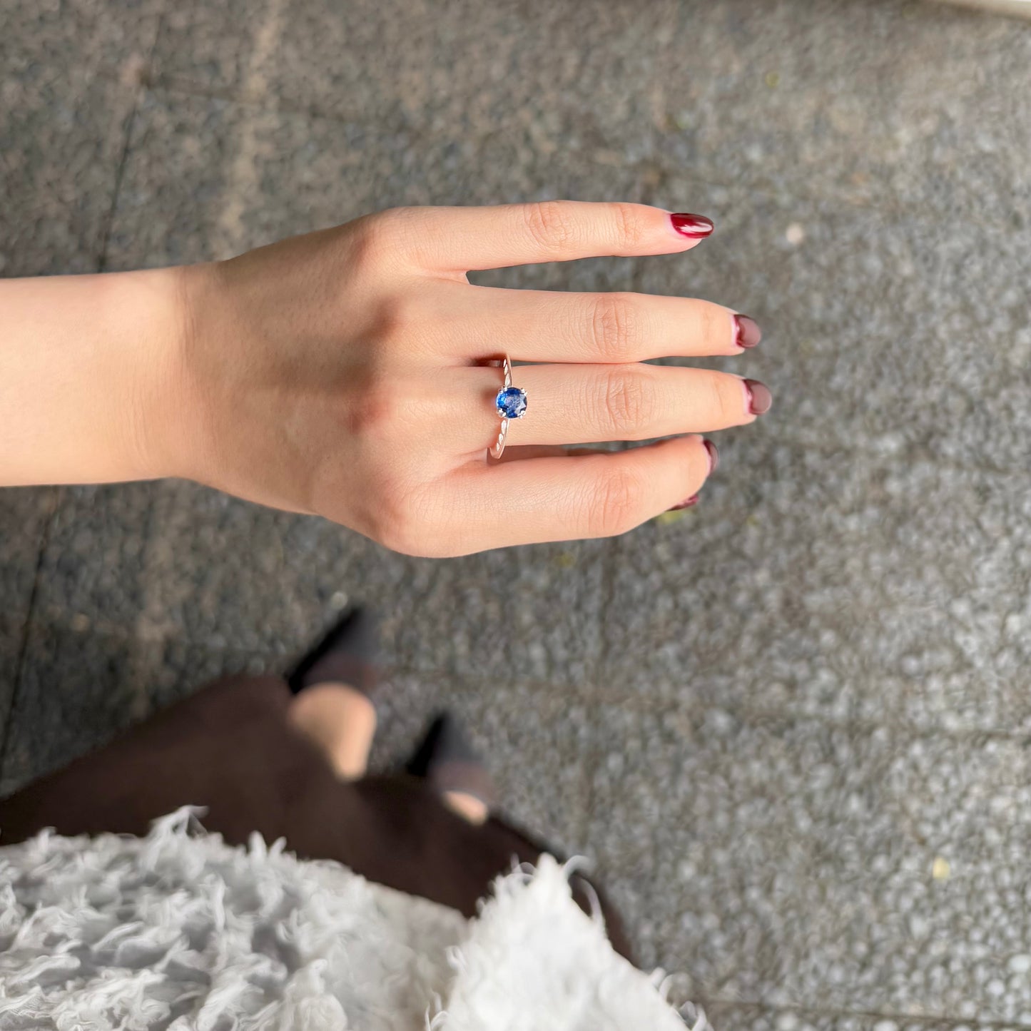 Heart design ring 〈Kyanite〉