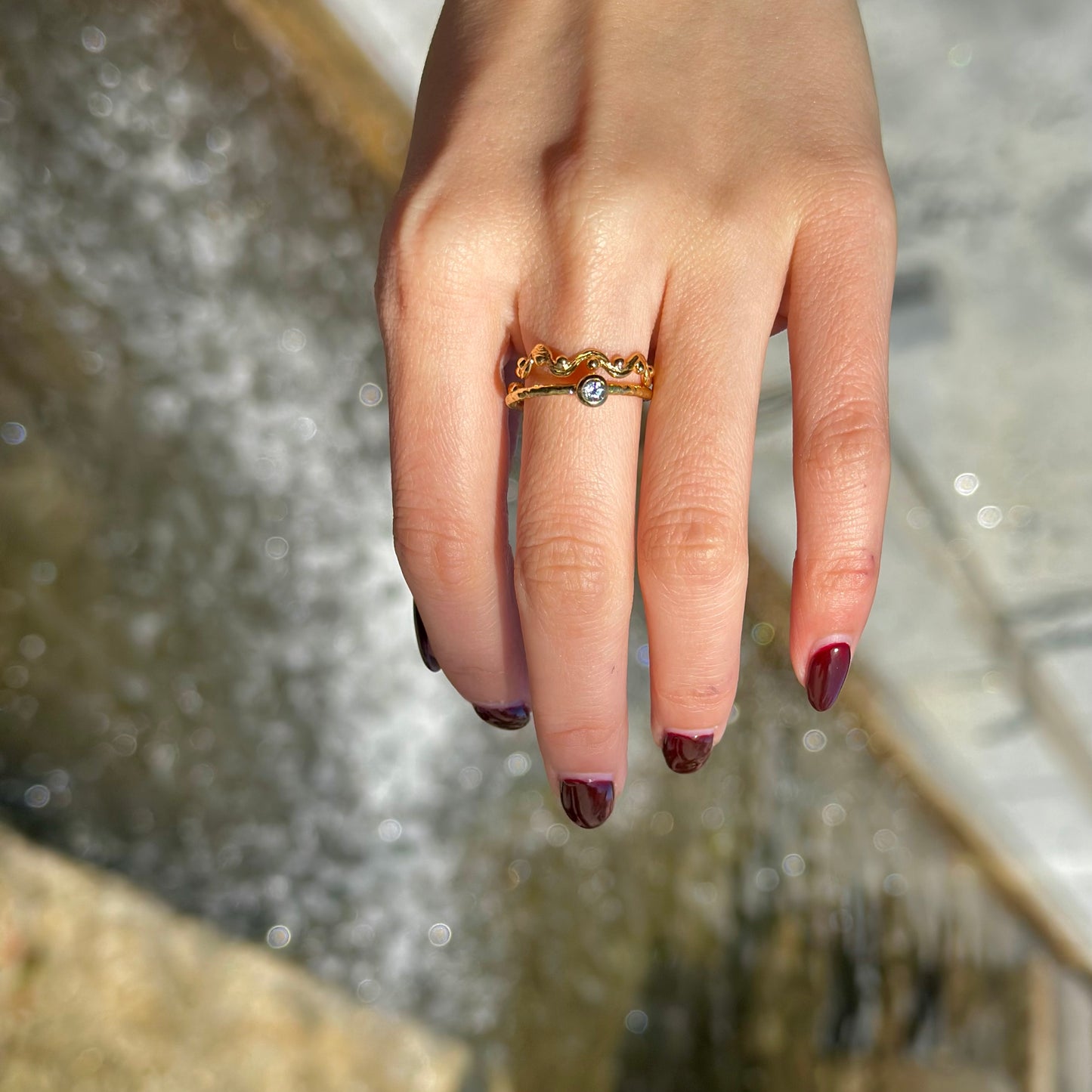 Brass petit ring 53