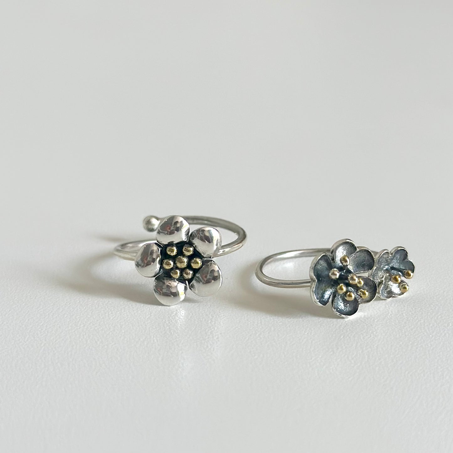 Flower plain ring