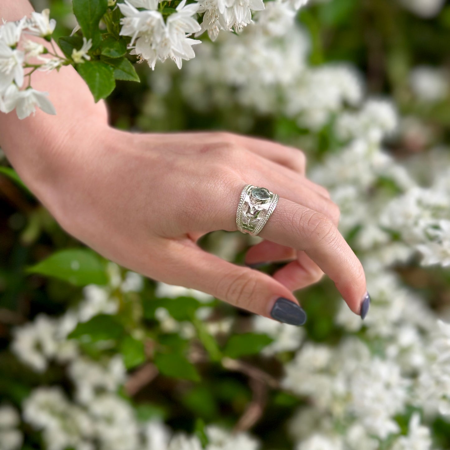 Flower design ring 11