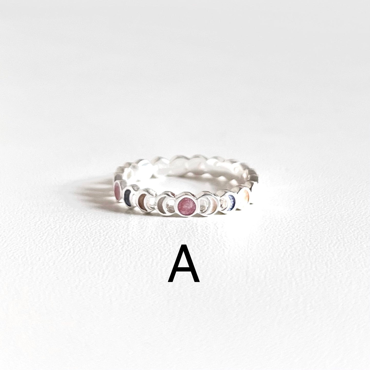 Moon enamel ring