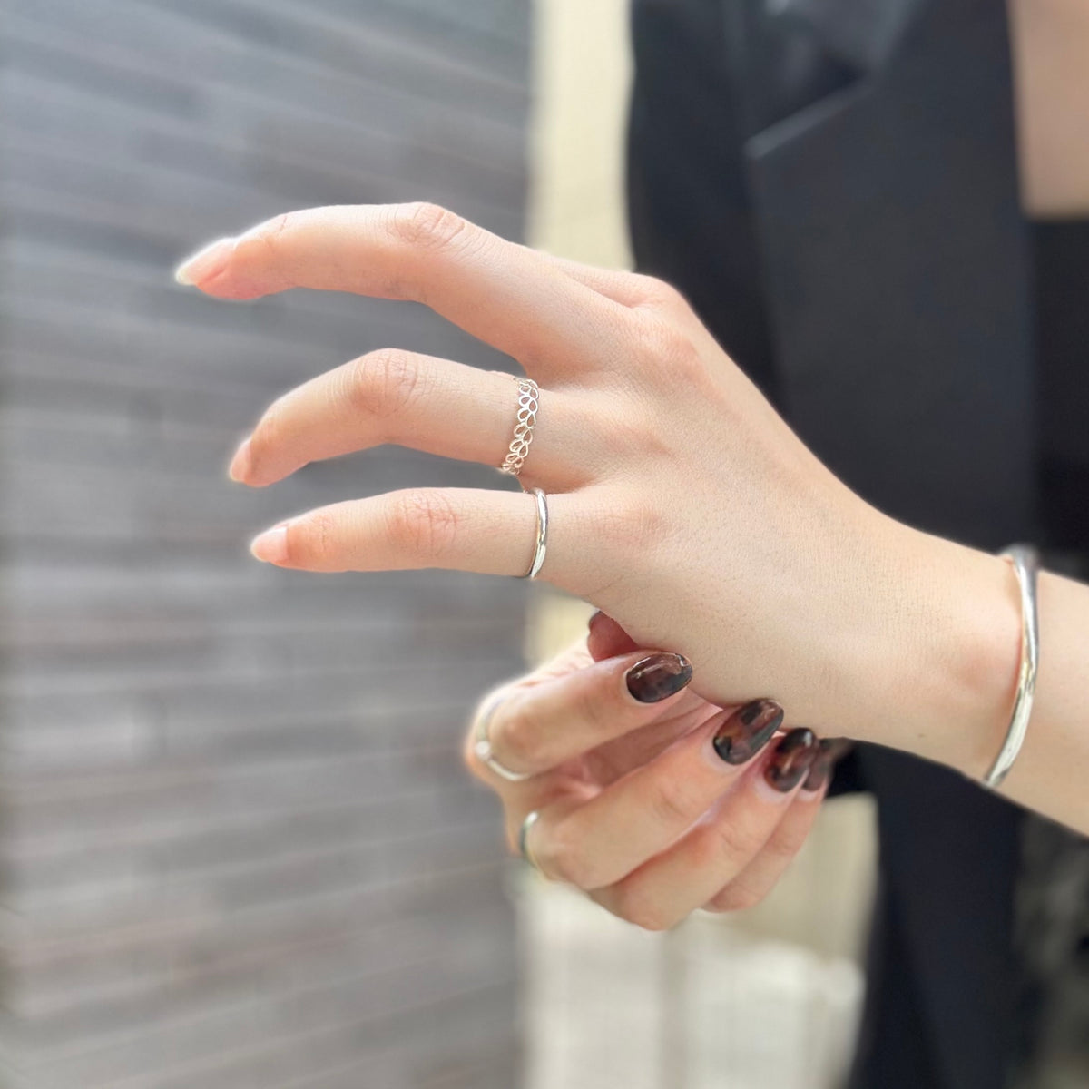 Silver925 plain ring 44