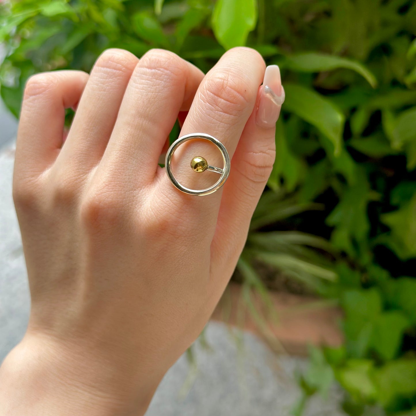 Silver925×Brass plain ring 6