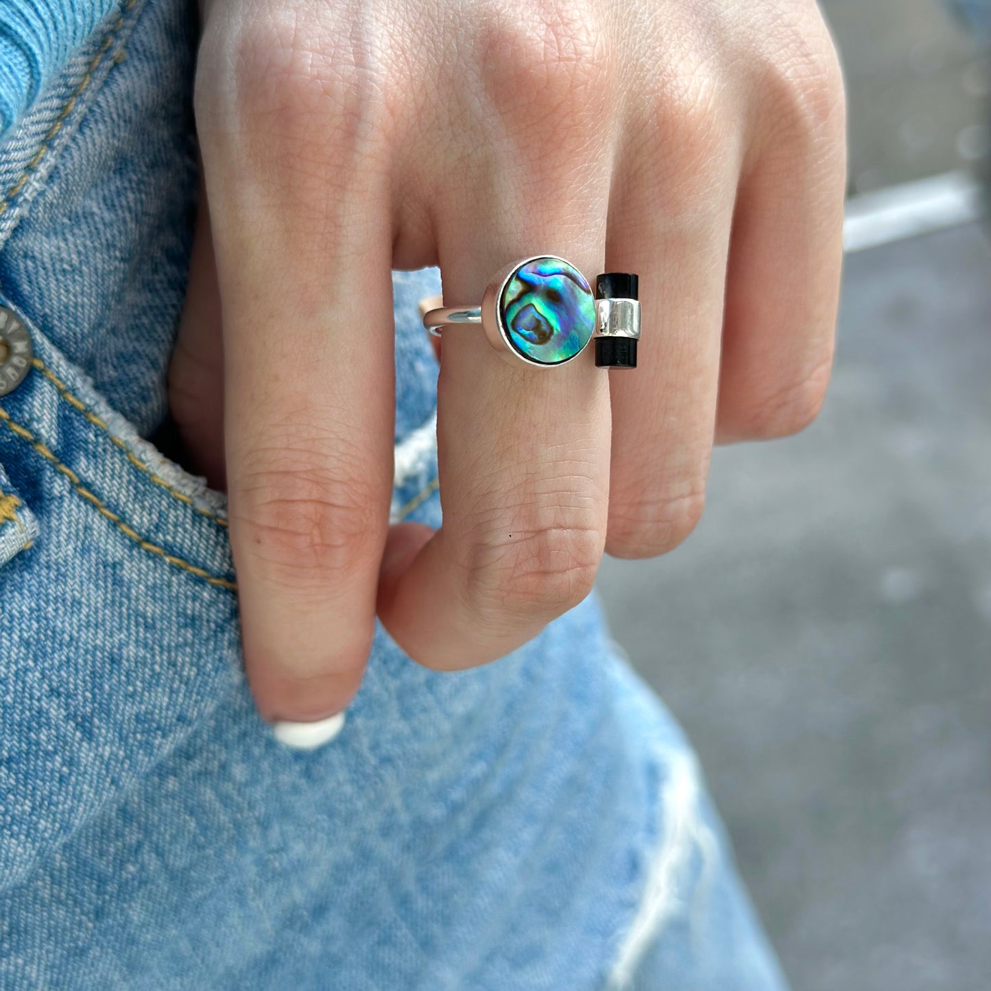 Silver925 2stone ring 6