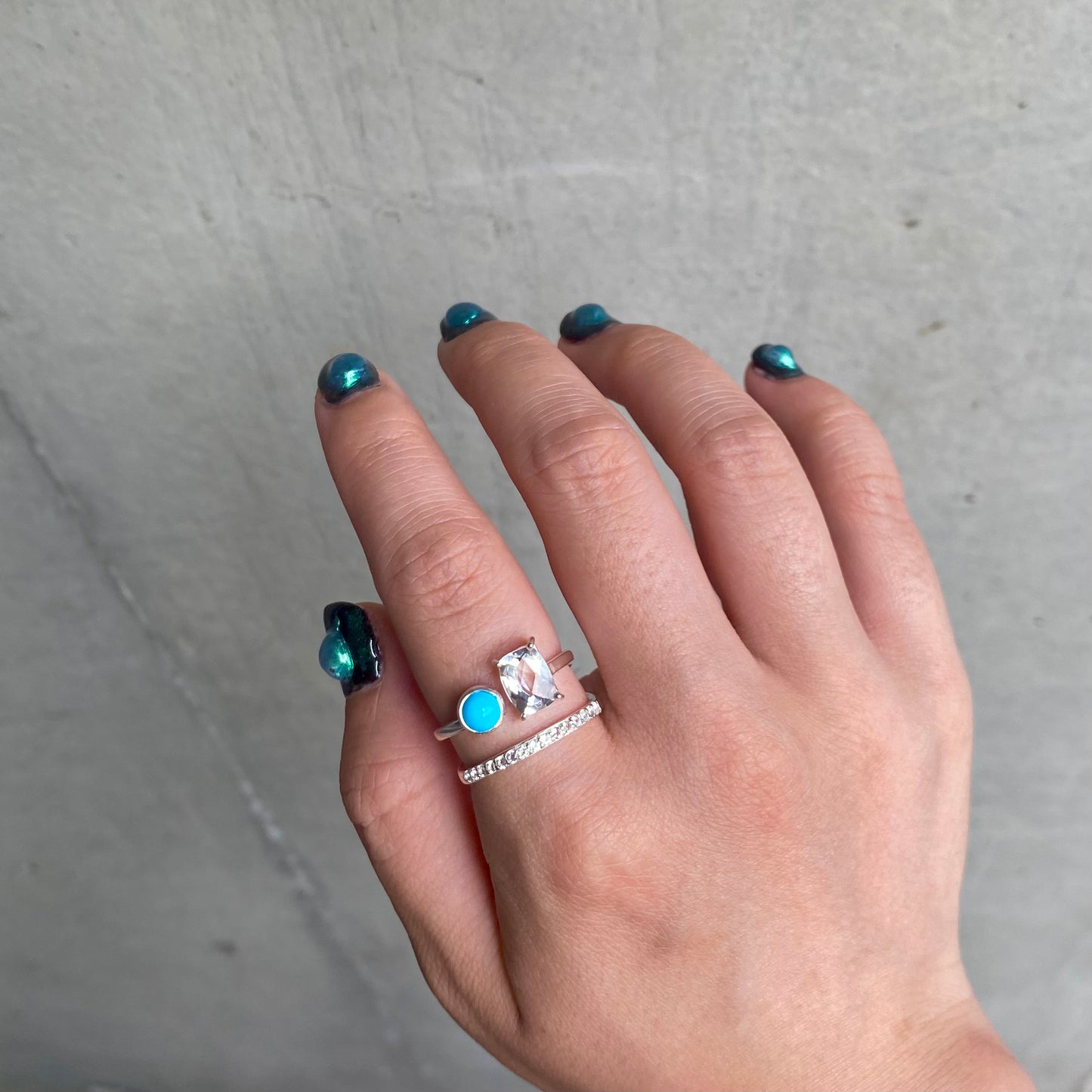 【poco】Turquoise design ring 6