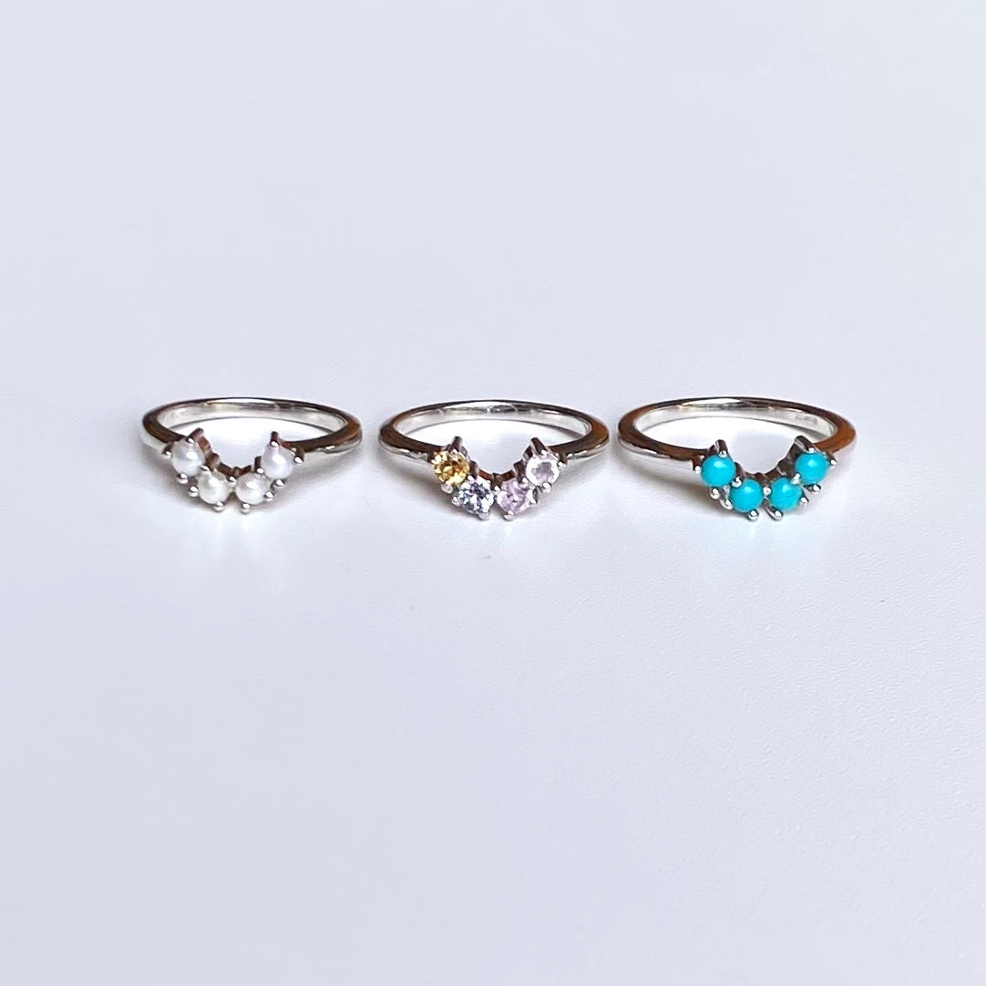 Silver925 4stone ring