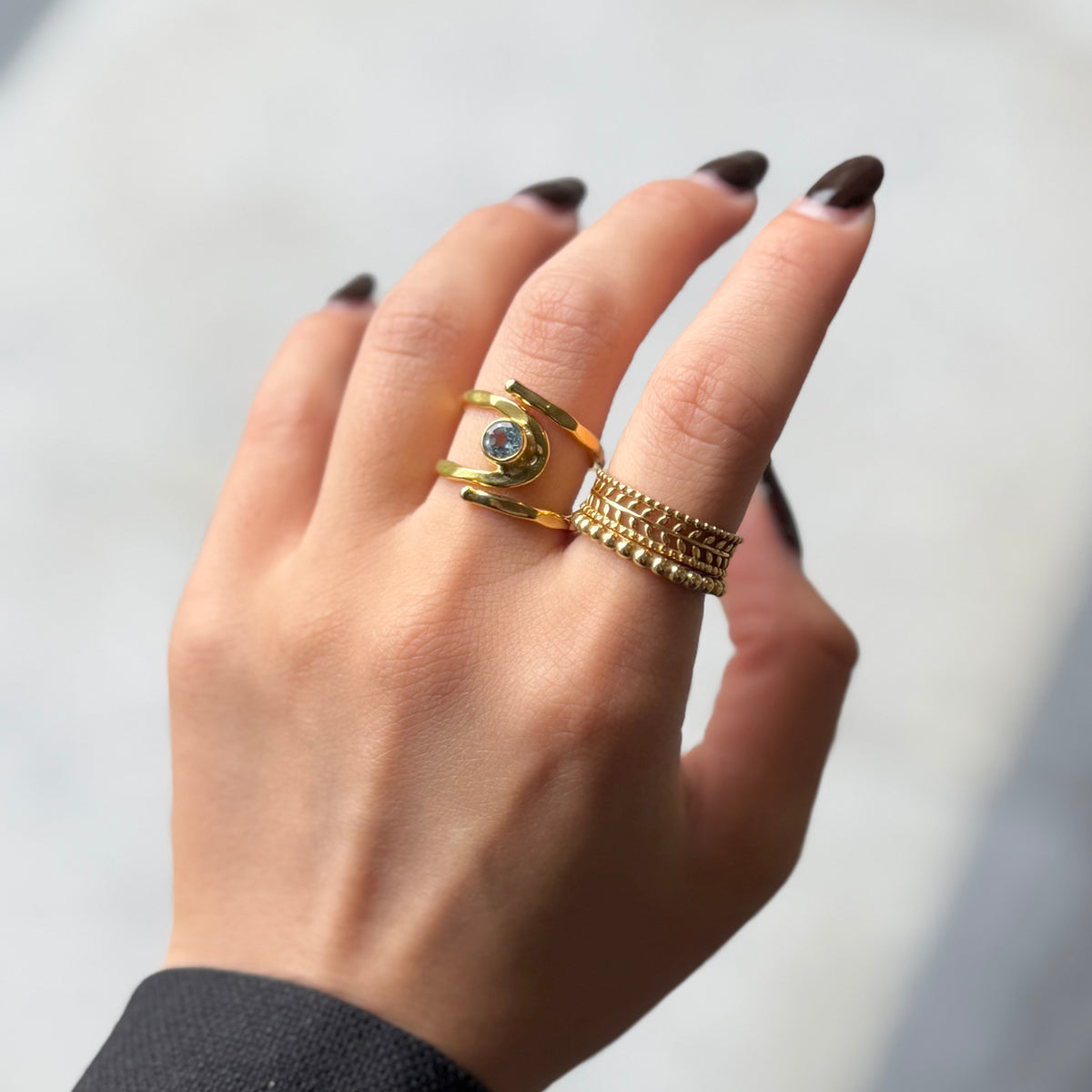 Brass design ring 15