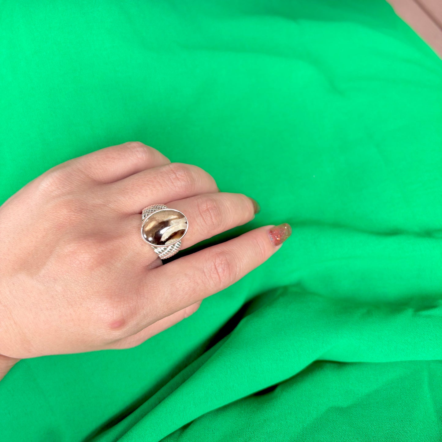 Silver925 design ring 67