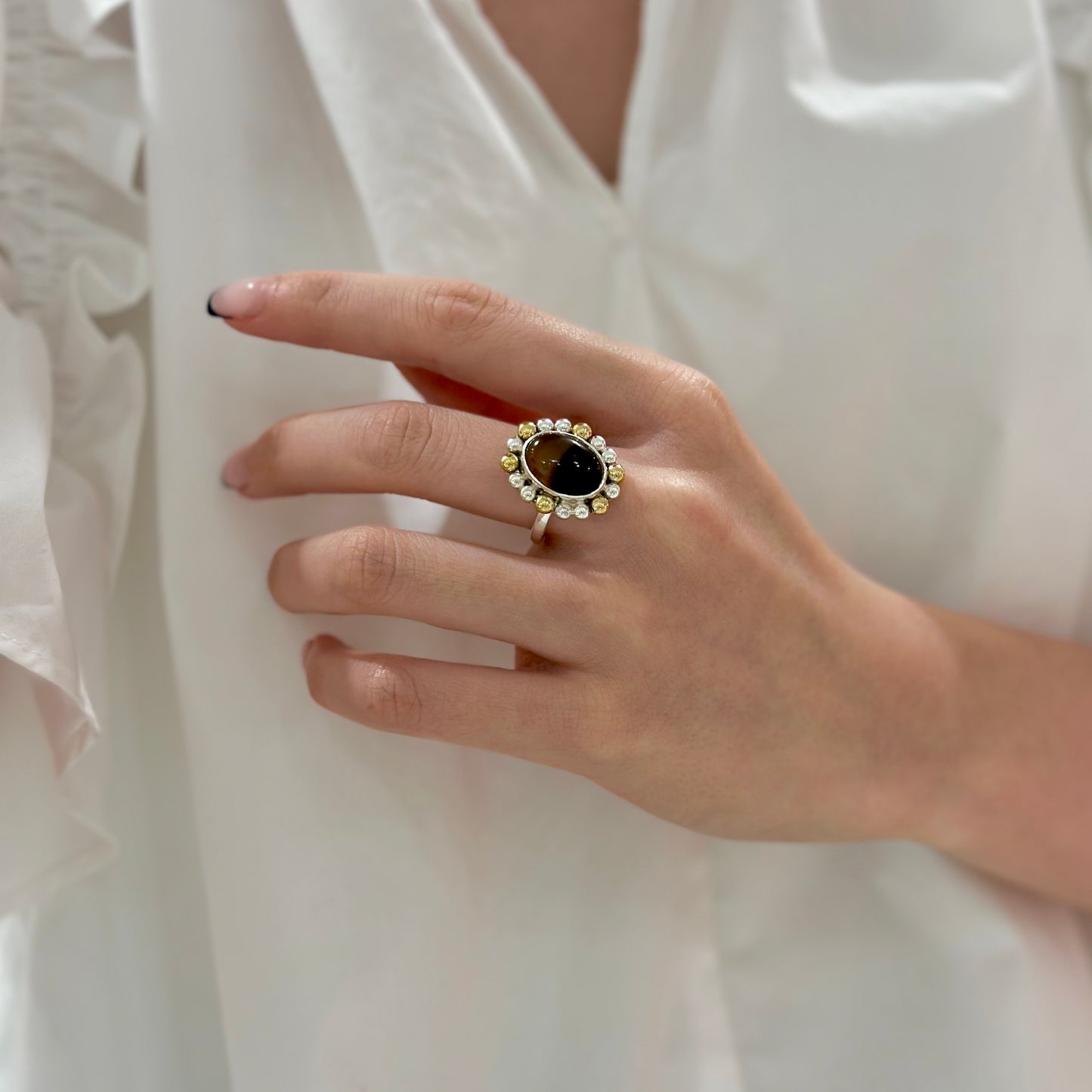 Silver925×Brass design ring