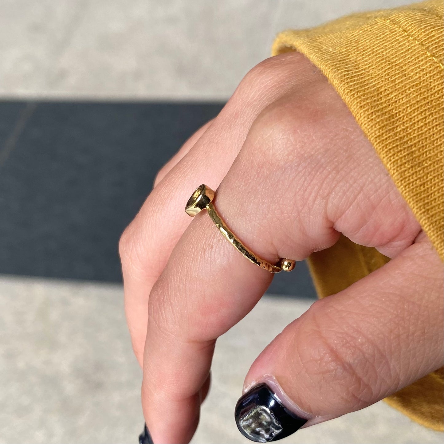 Brass petit ring〈yellow〉