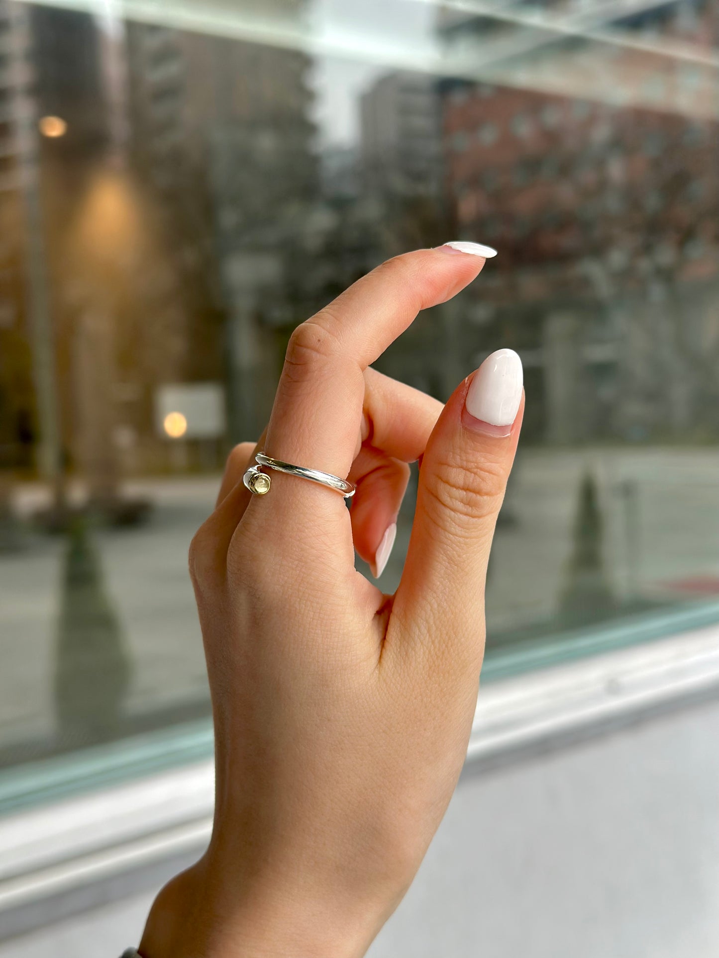 Silver925 × Brass design ring 1