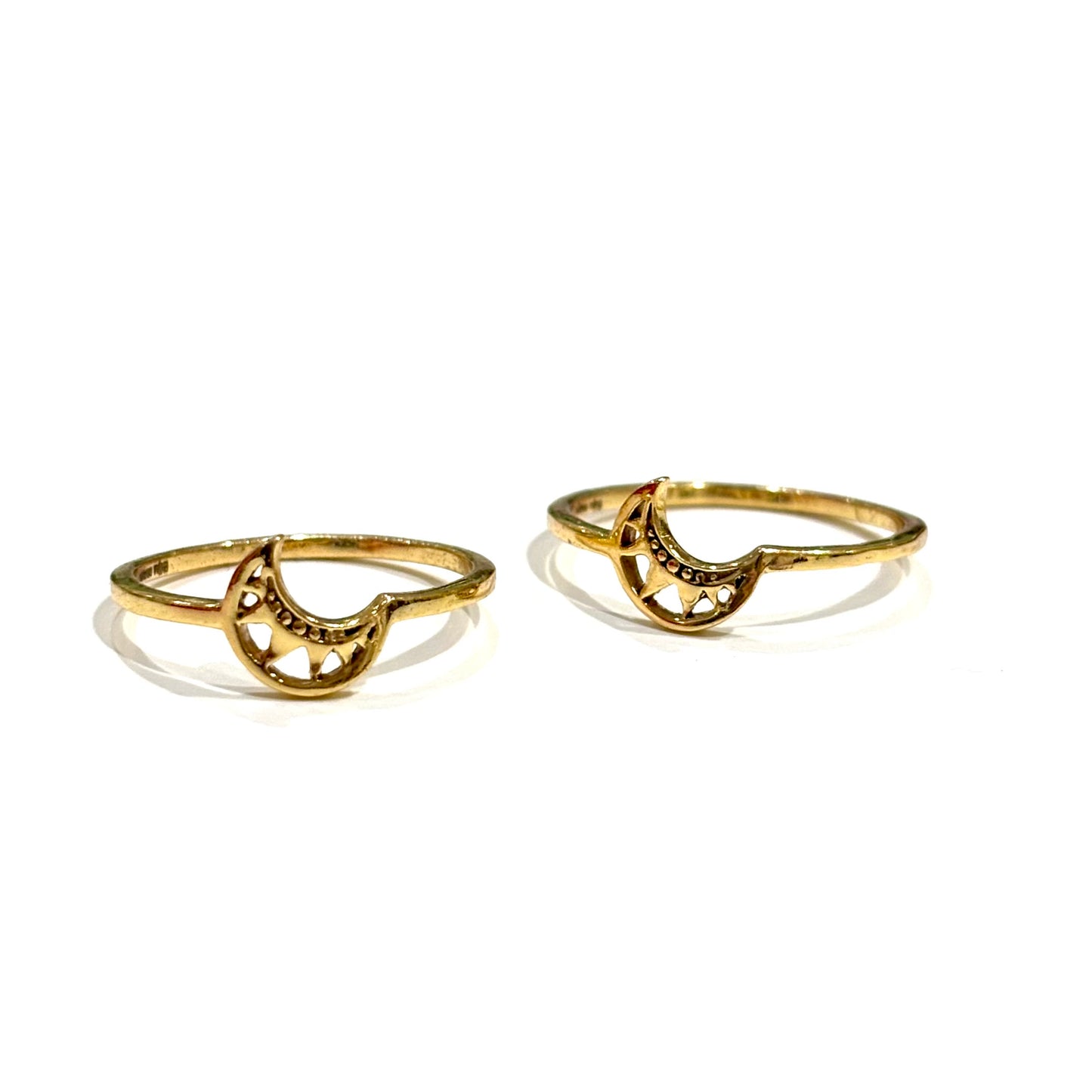Brass Moon plain ring