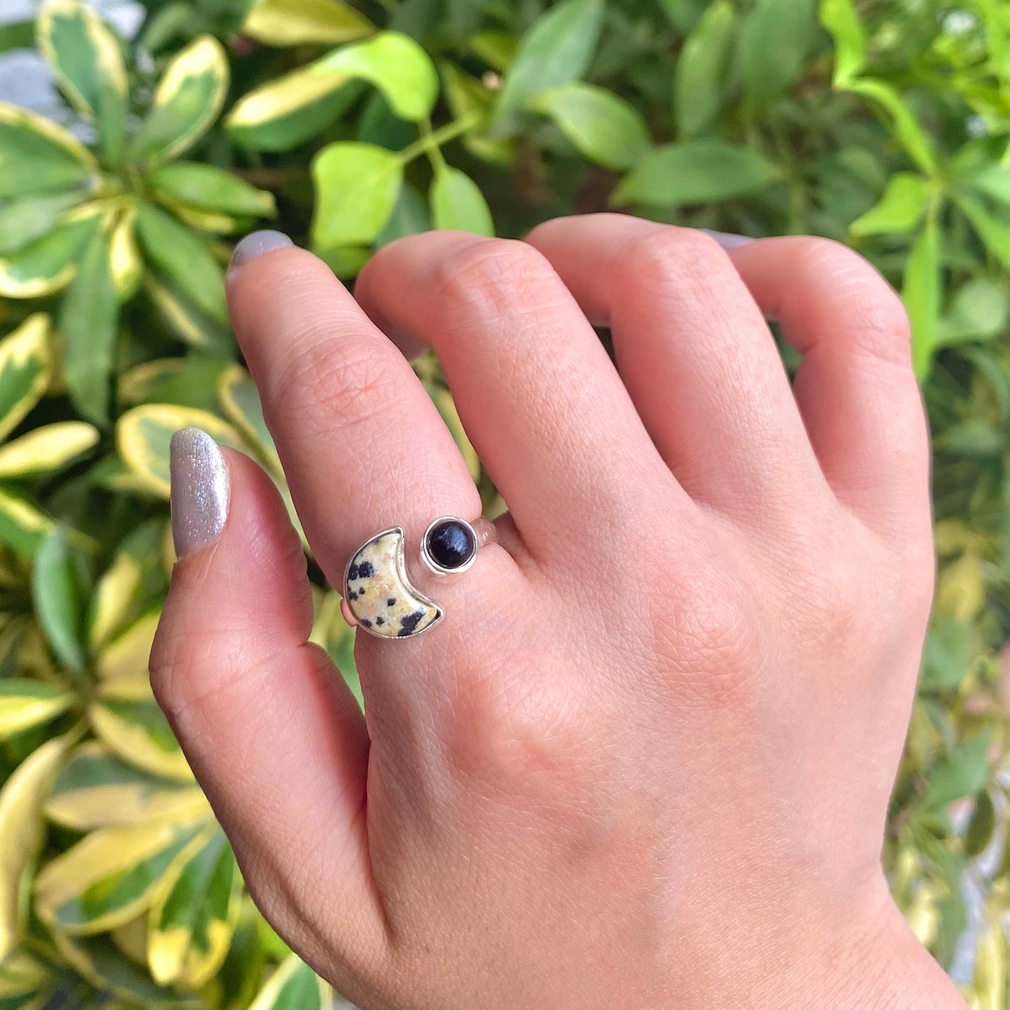 Moon design ring