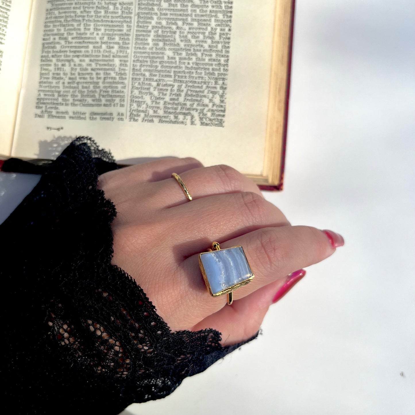 Brass 1stone ring 1