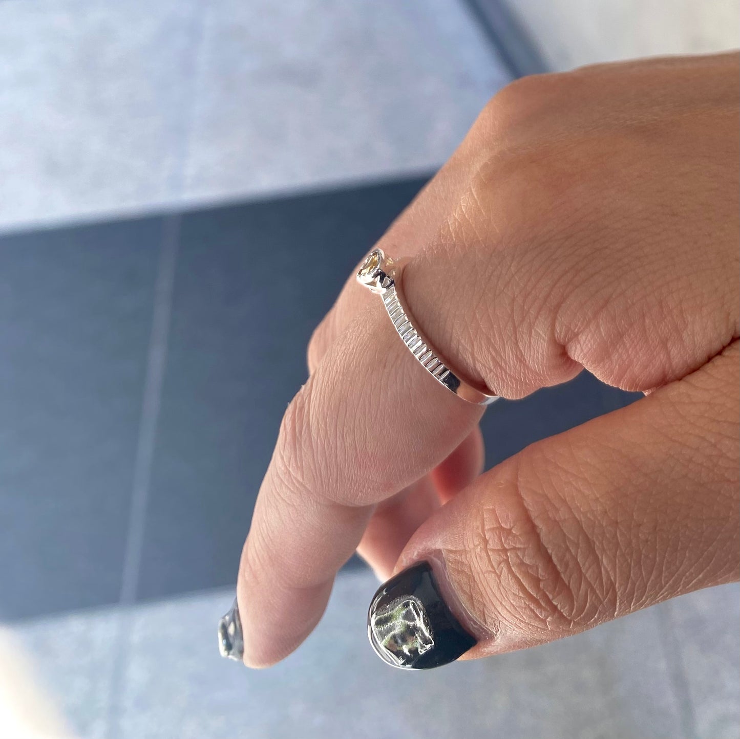 Silver925 petit ring〈yellow〉