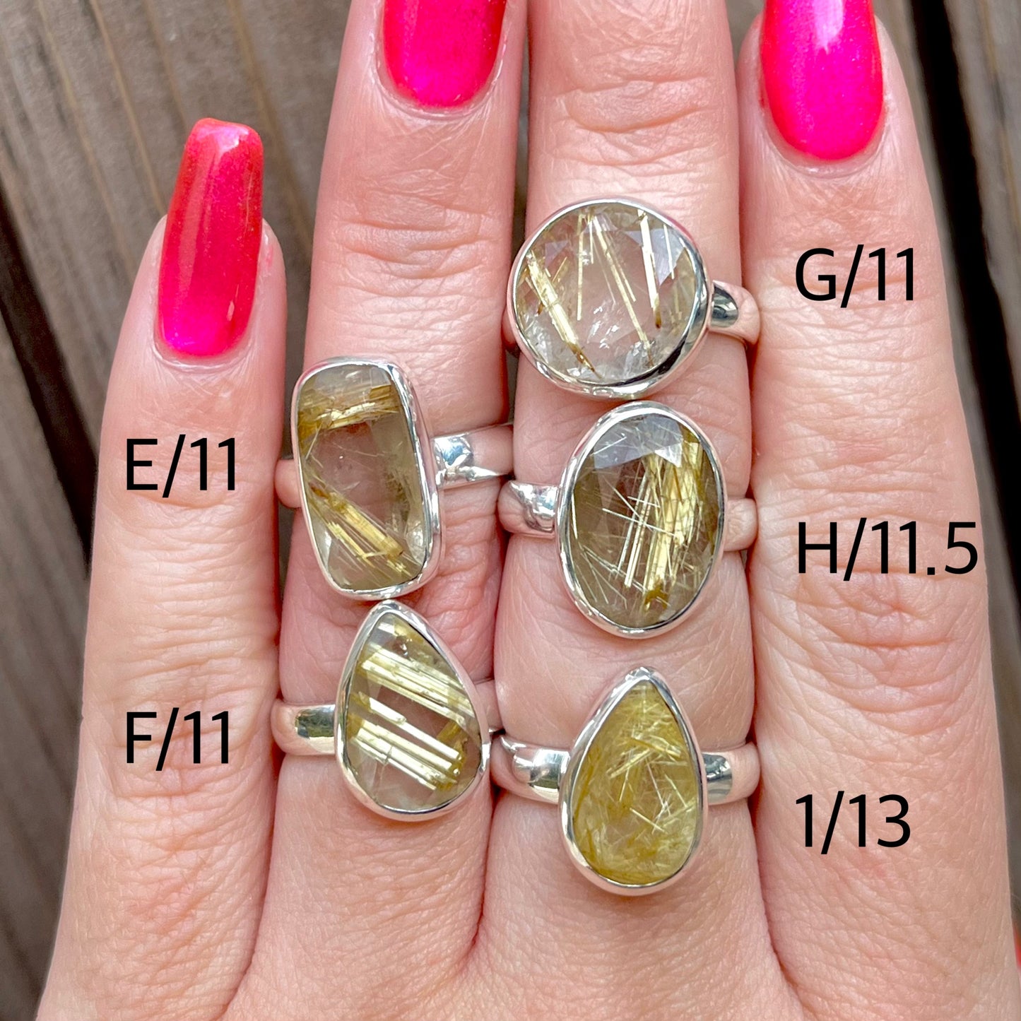 【GINZA limited】 Golden Rutile ring