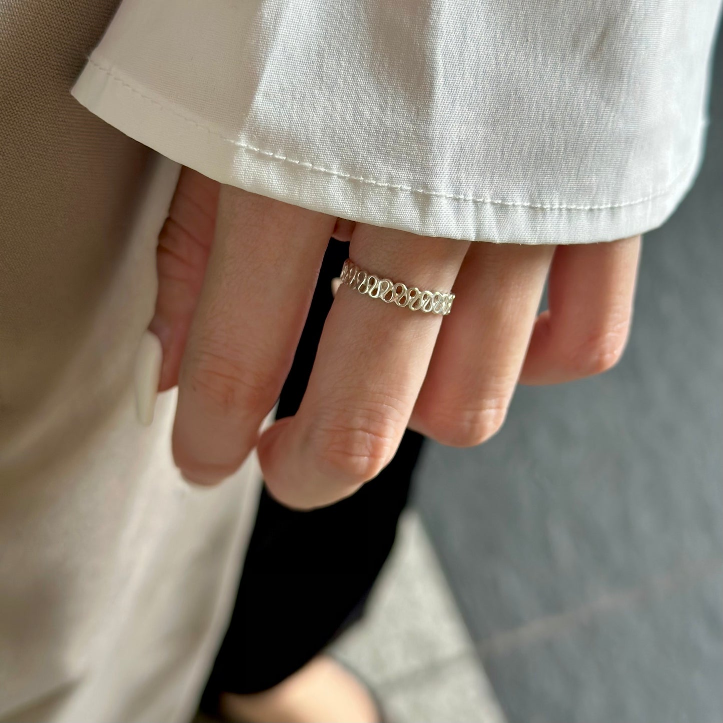 Silver925 plain ring 83