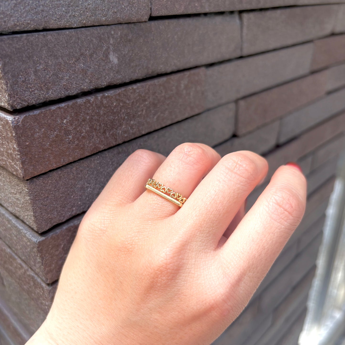Brass Heart plain ring 1