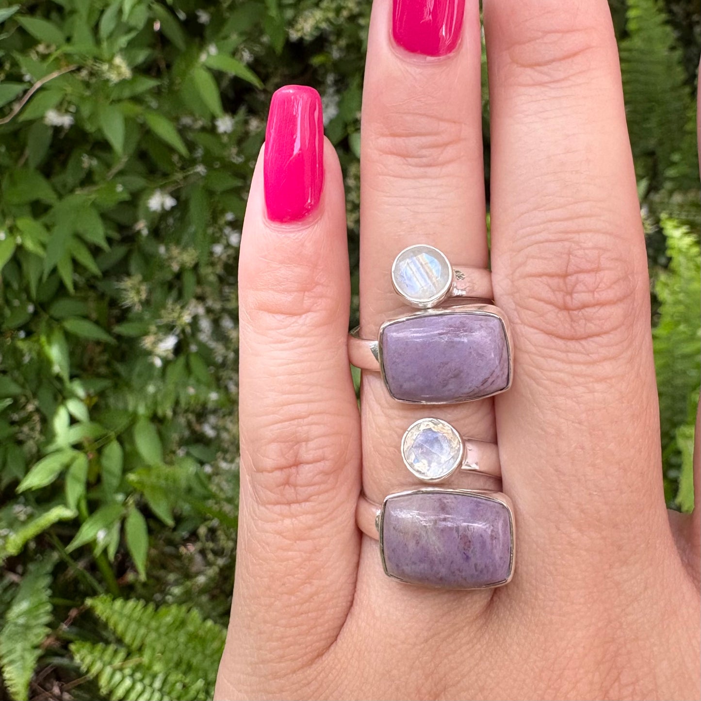 Silver925 2stone ring 8