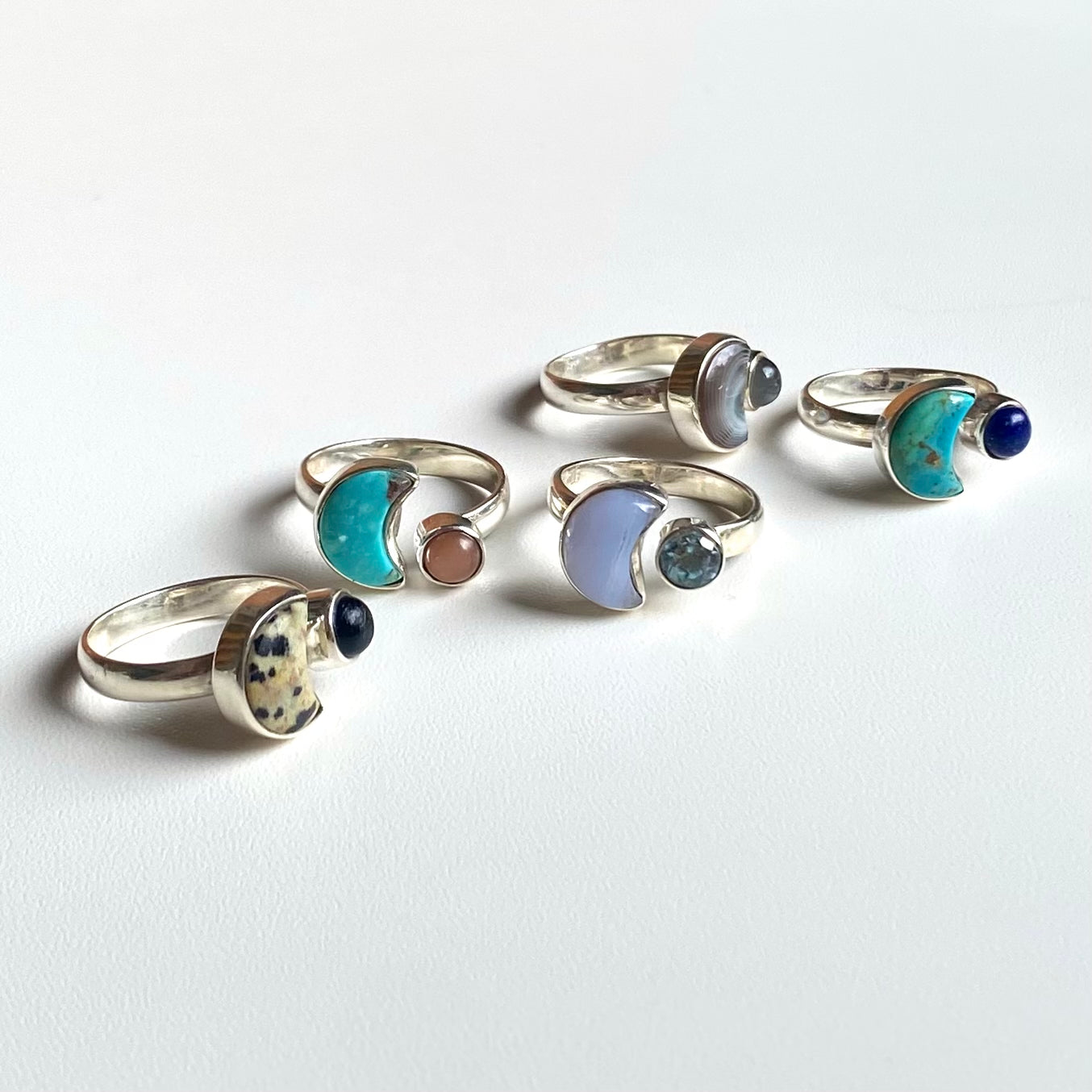 Moon design ring