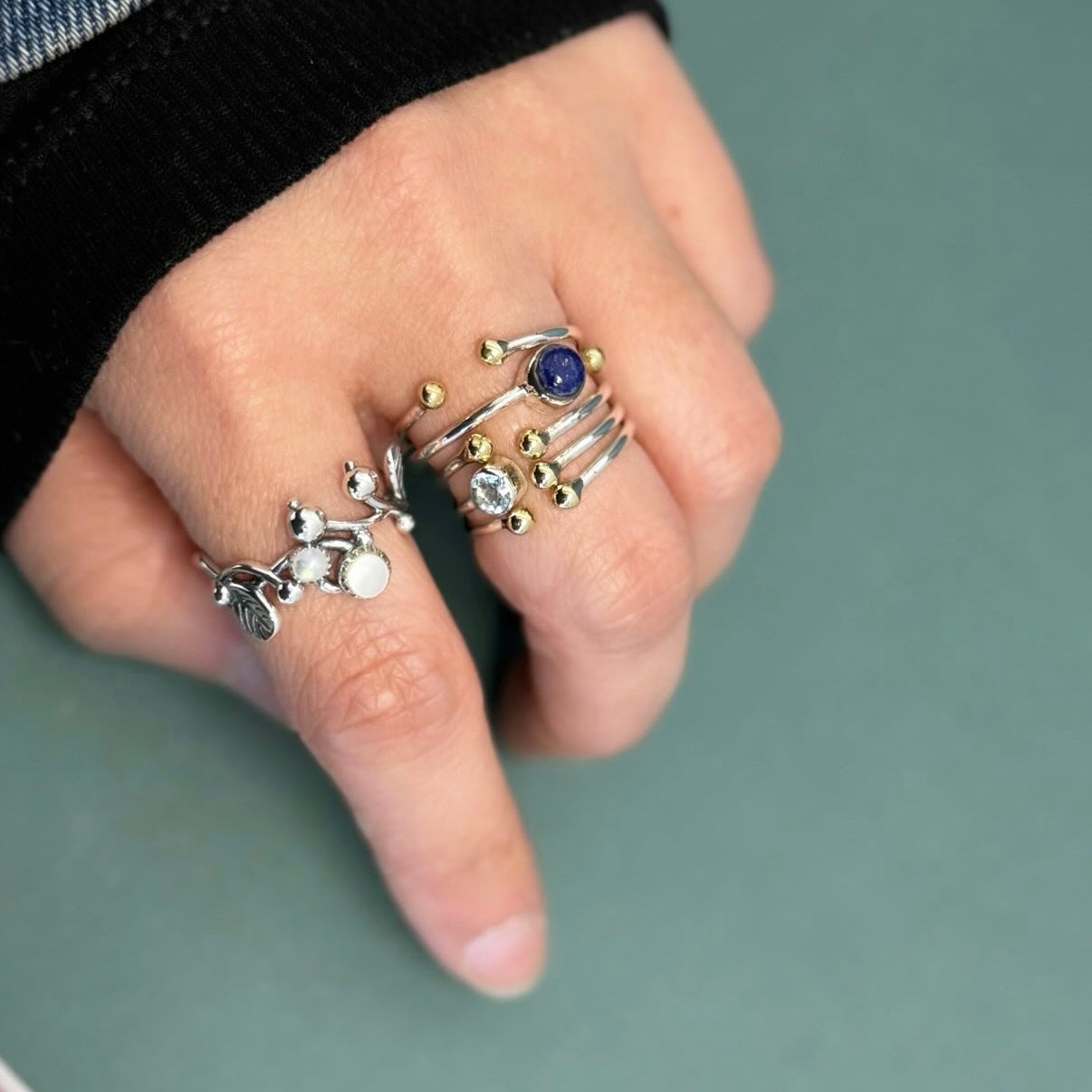 Silver925×Brass design ring 14