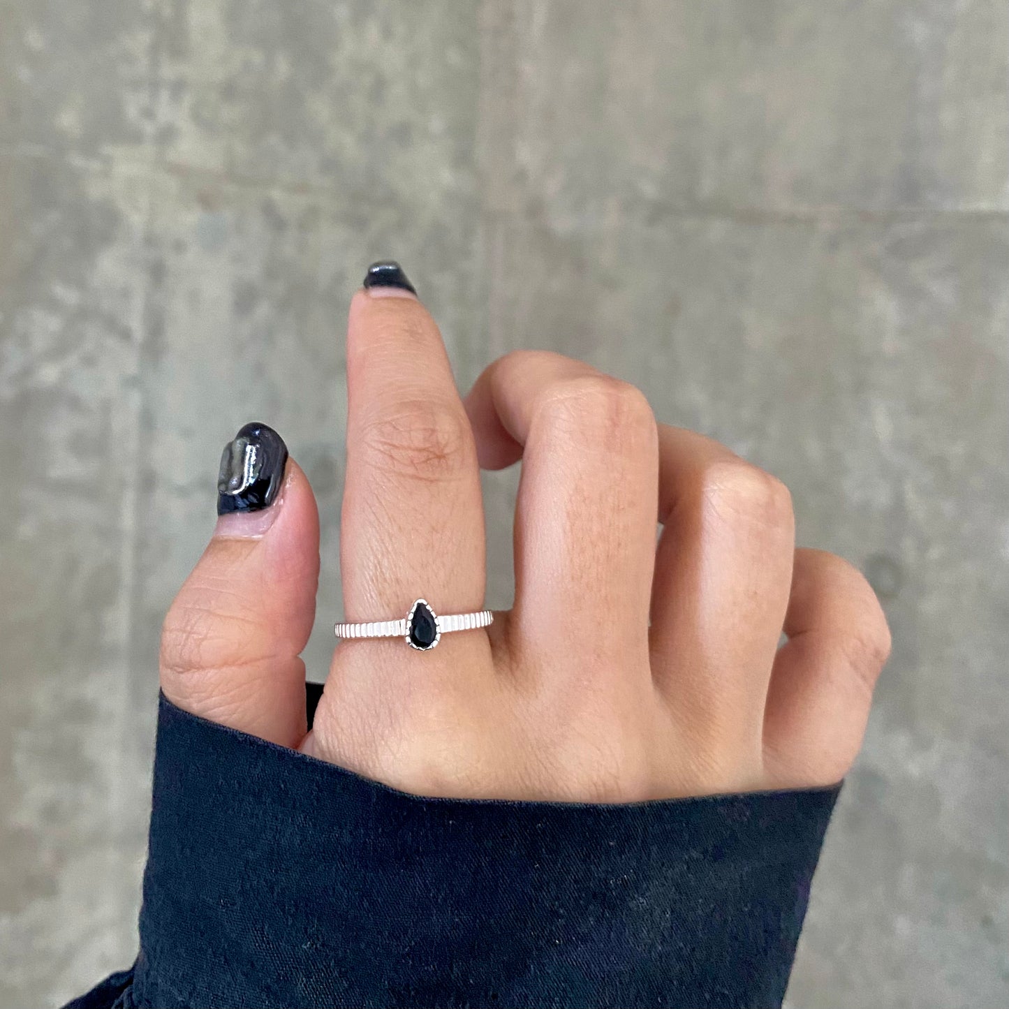 Silver925 petit ring〈drop〉