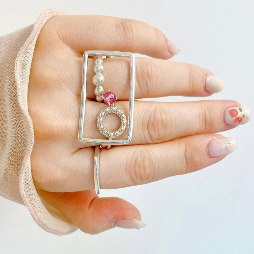 Silver925 2finger ring