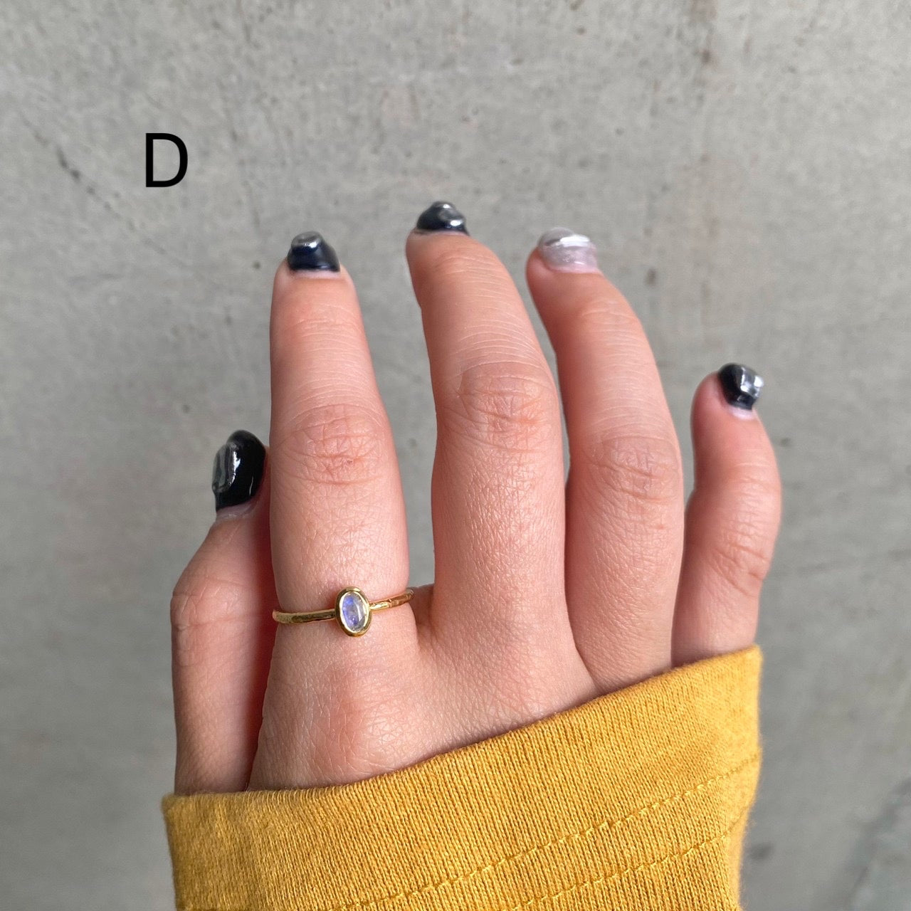 Brass petit ring〈white〉