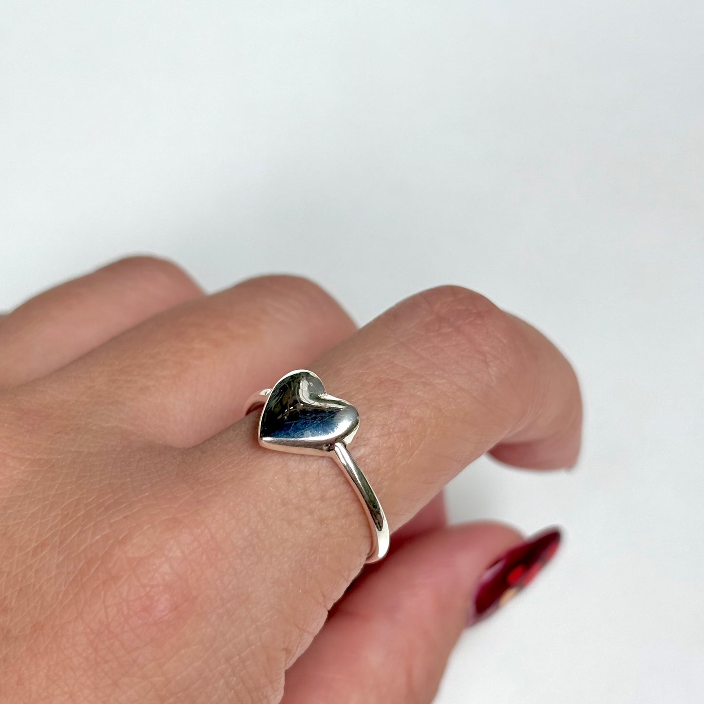 Heart plain ring 34