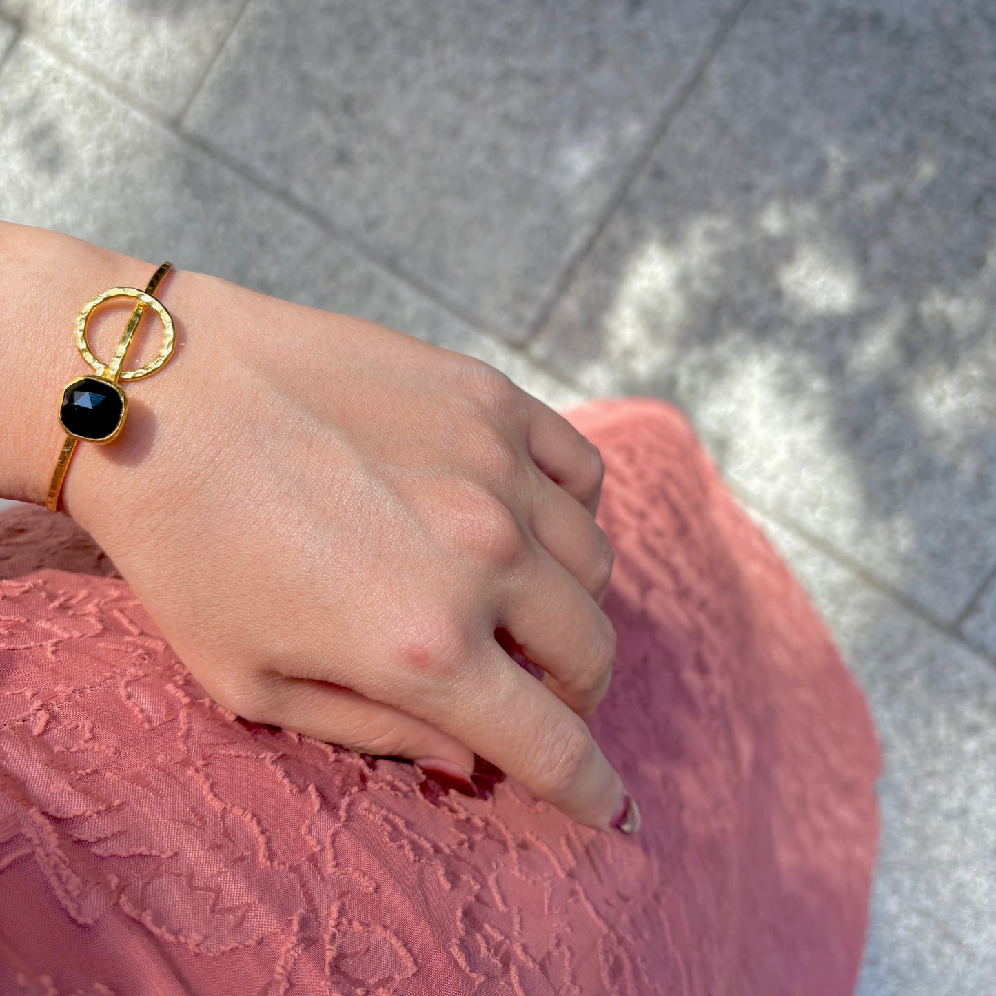 Brass 1stone bangle 3