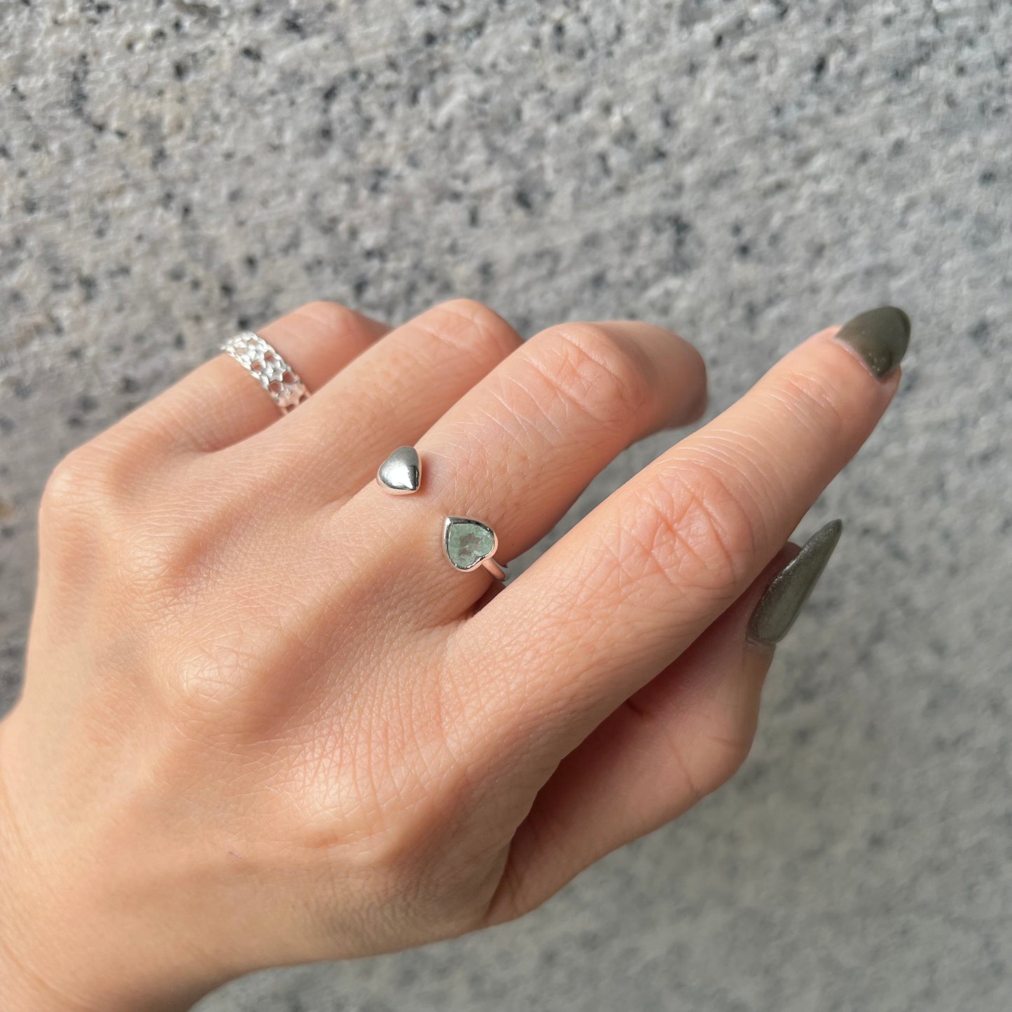 Heart fork ring 3