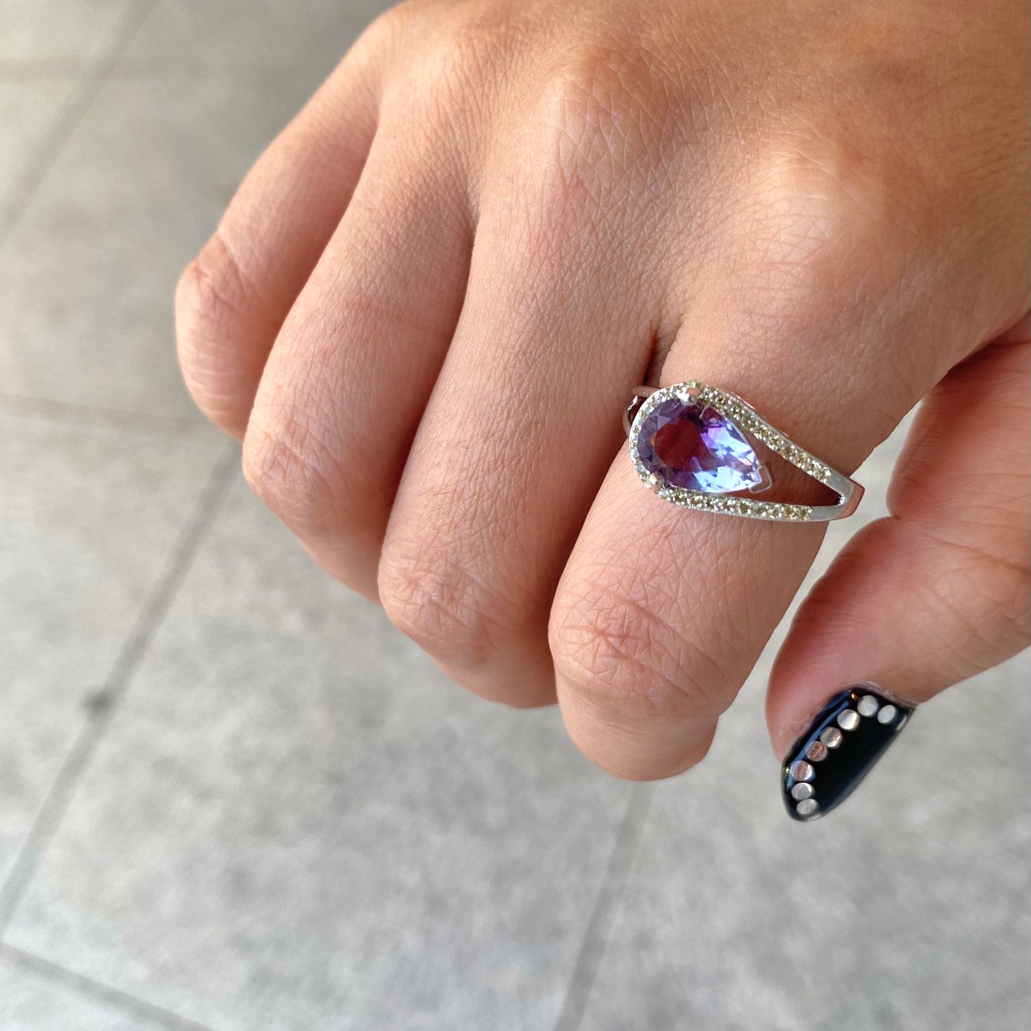 【Biju mam poco】Fluorite design ring