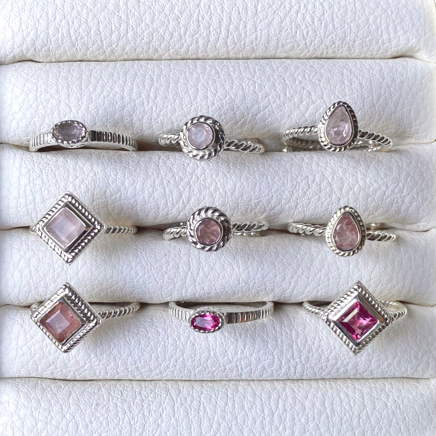 Silver925 petit ring〈pink〉