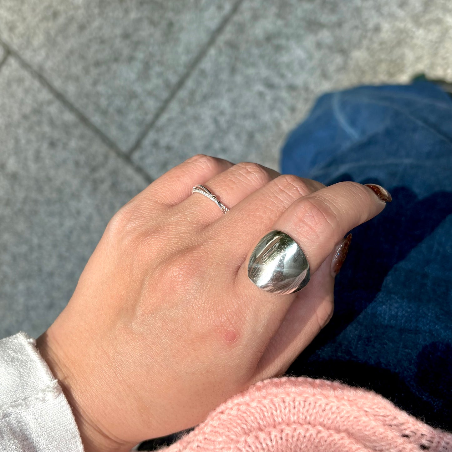 【Biju mam poco】Silver925×18K plain ring