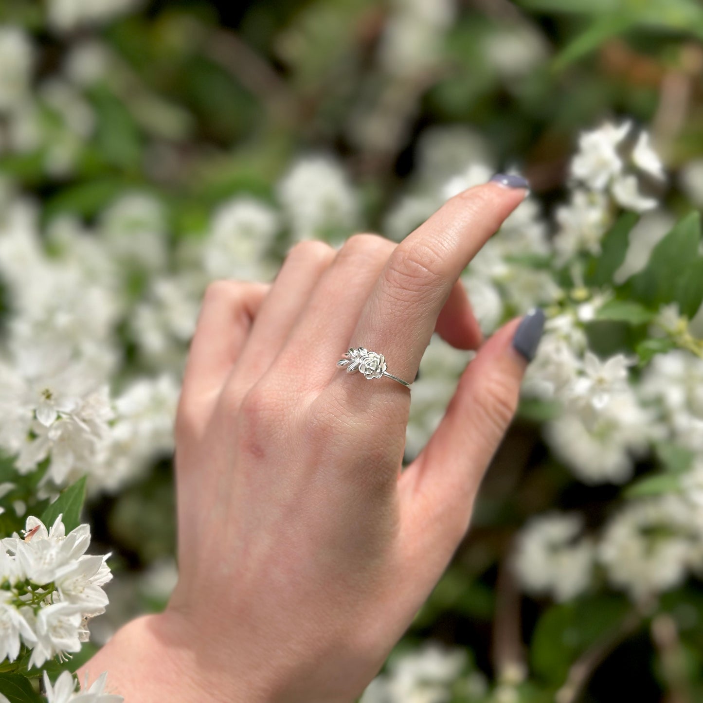 Rose plain ring 6