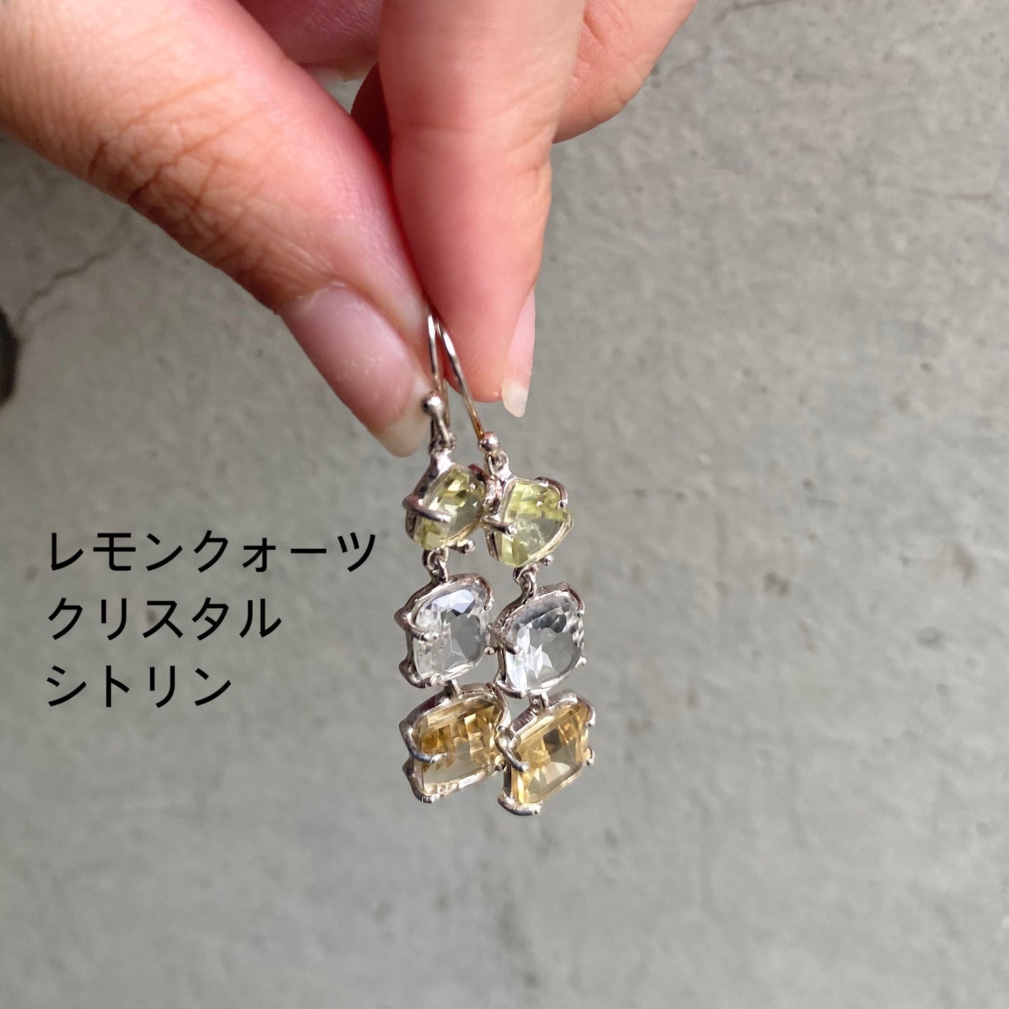 Silver925 3stone pierce 2