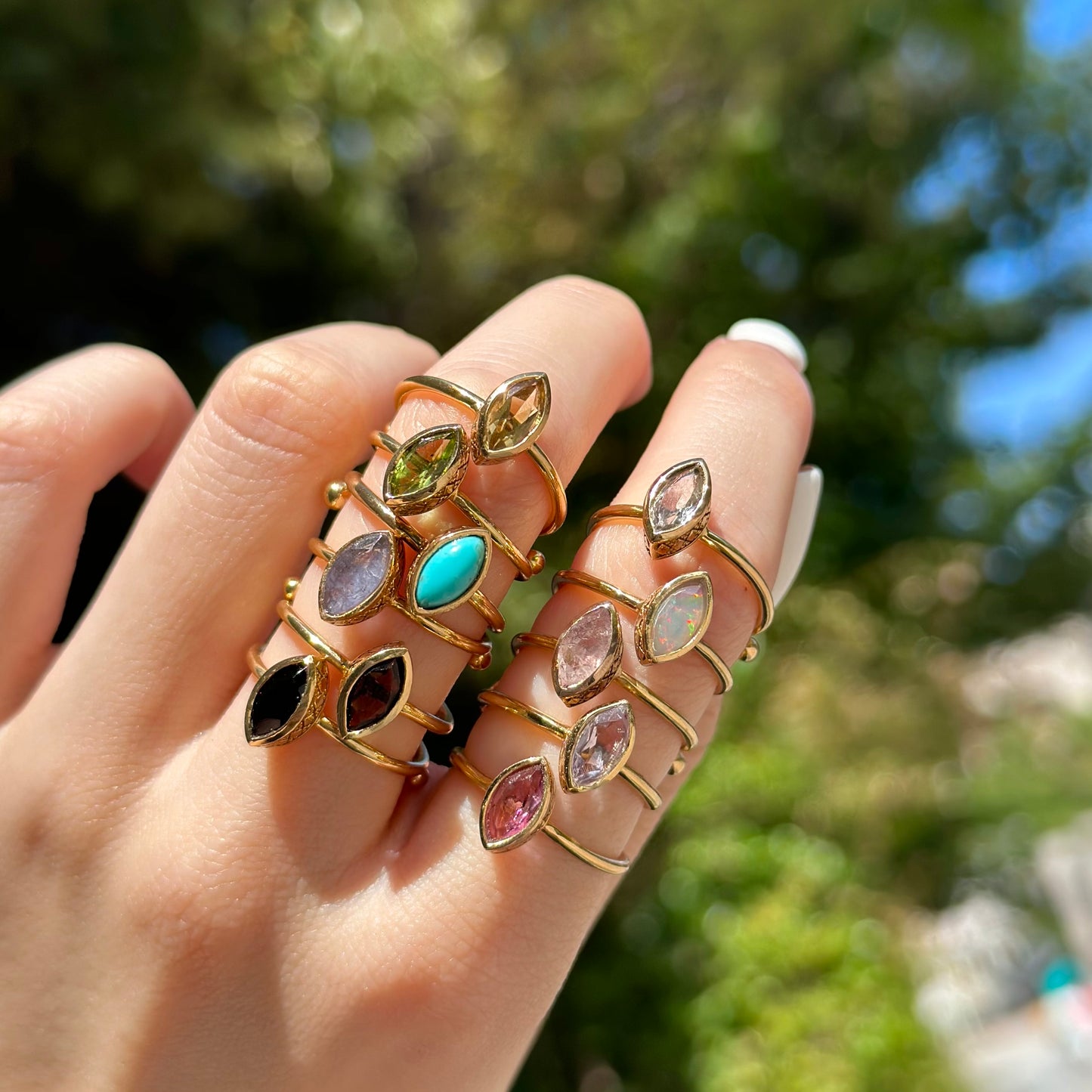 Brass petit ring 7