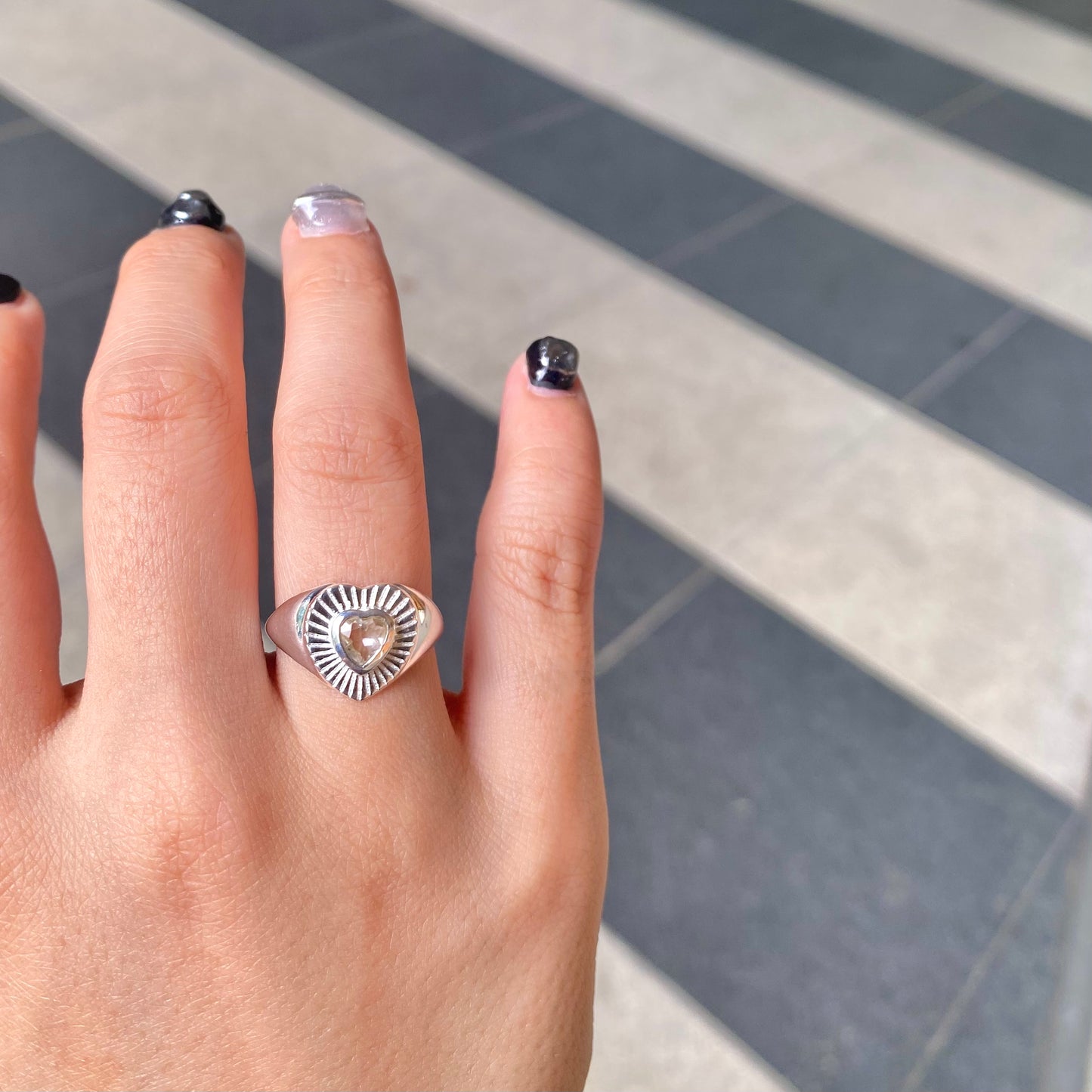 Heart design ring